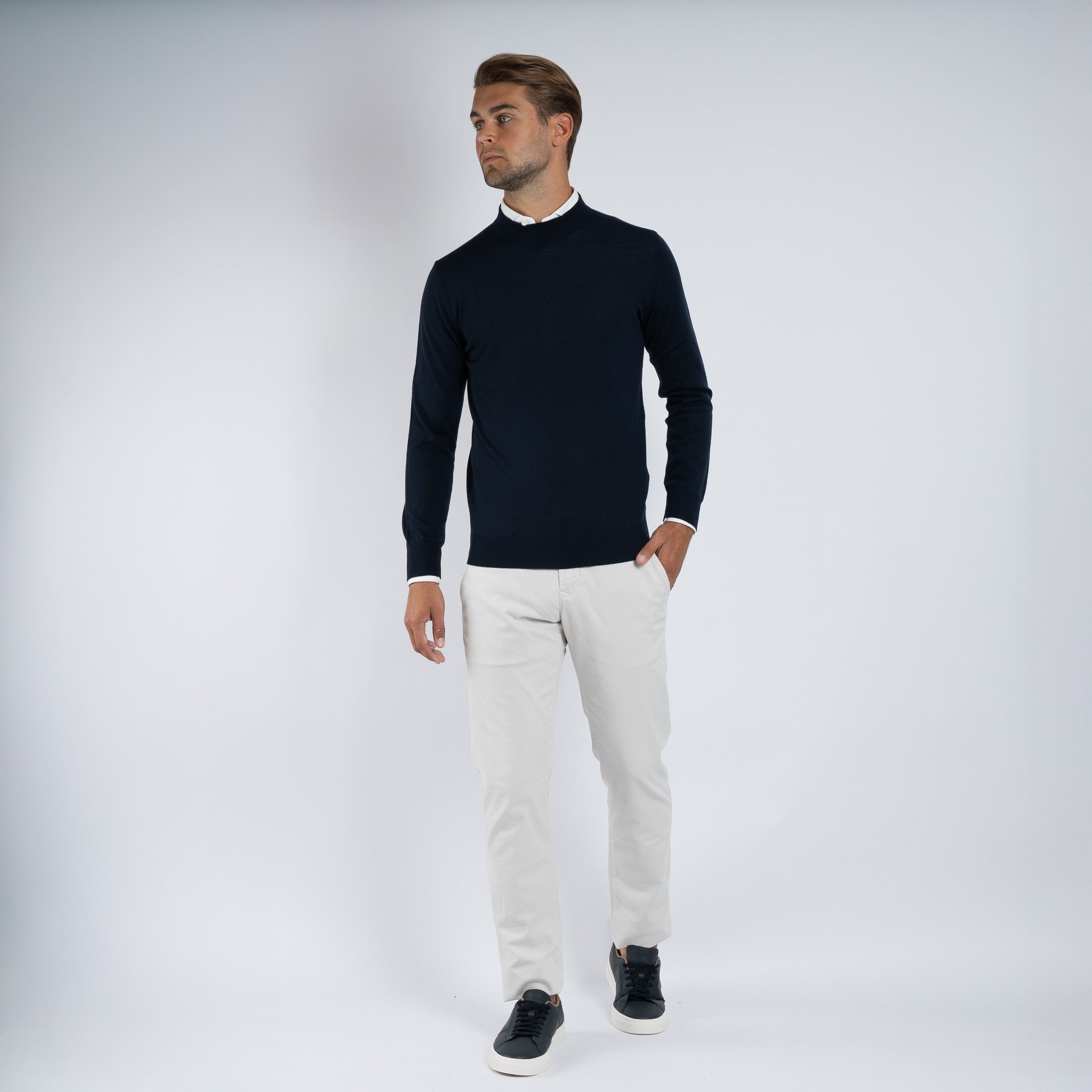 SEVEN DIALS Gebreide Turtleneck Trui Blauw | Goy