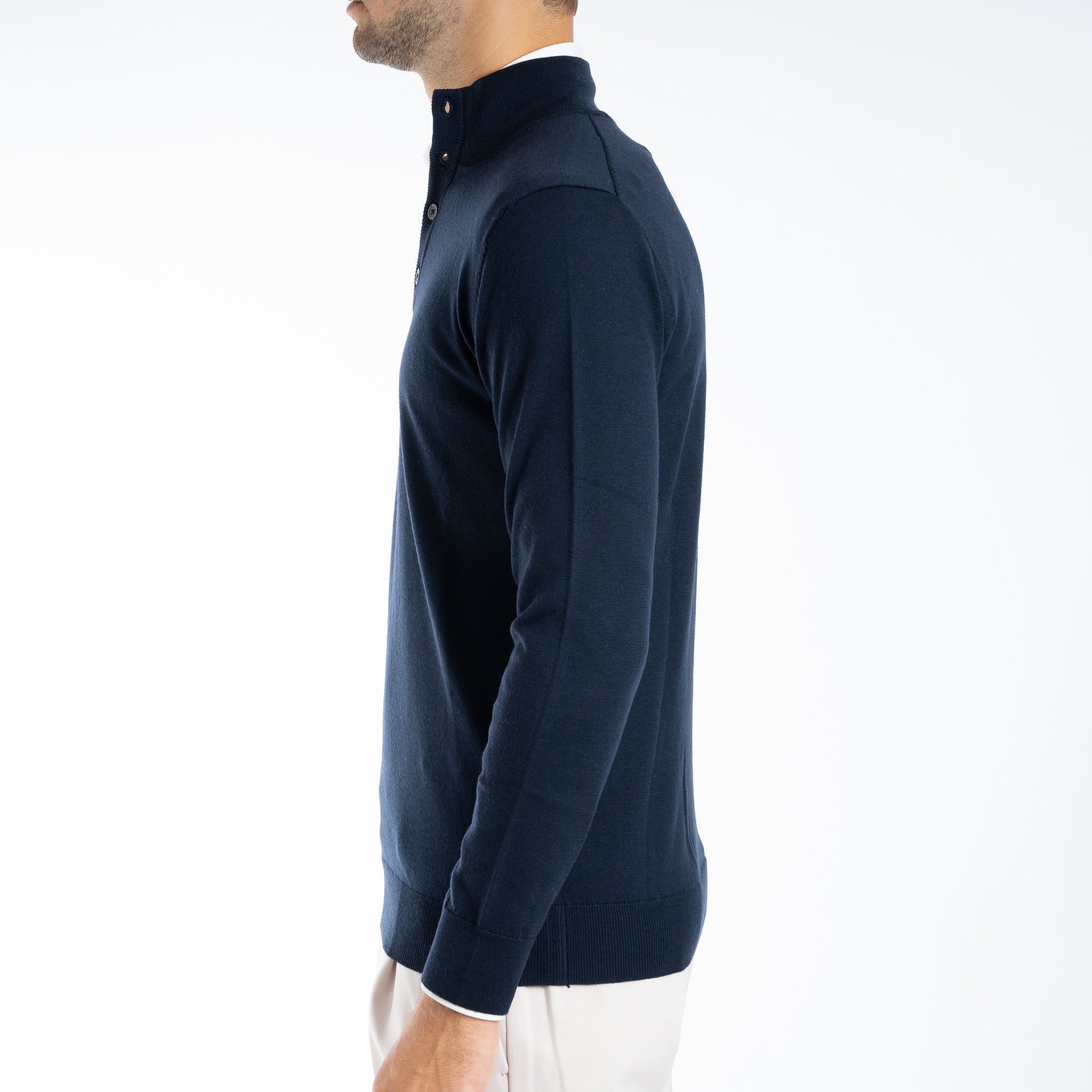 SEVEN DIALS Gebreide trui met Knopenlijst Blauw | Payton