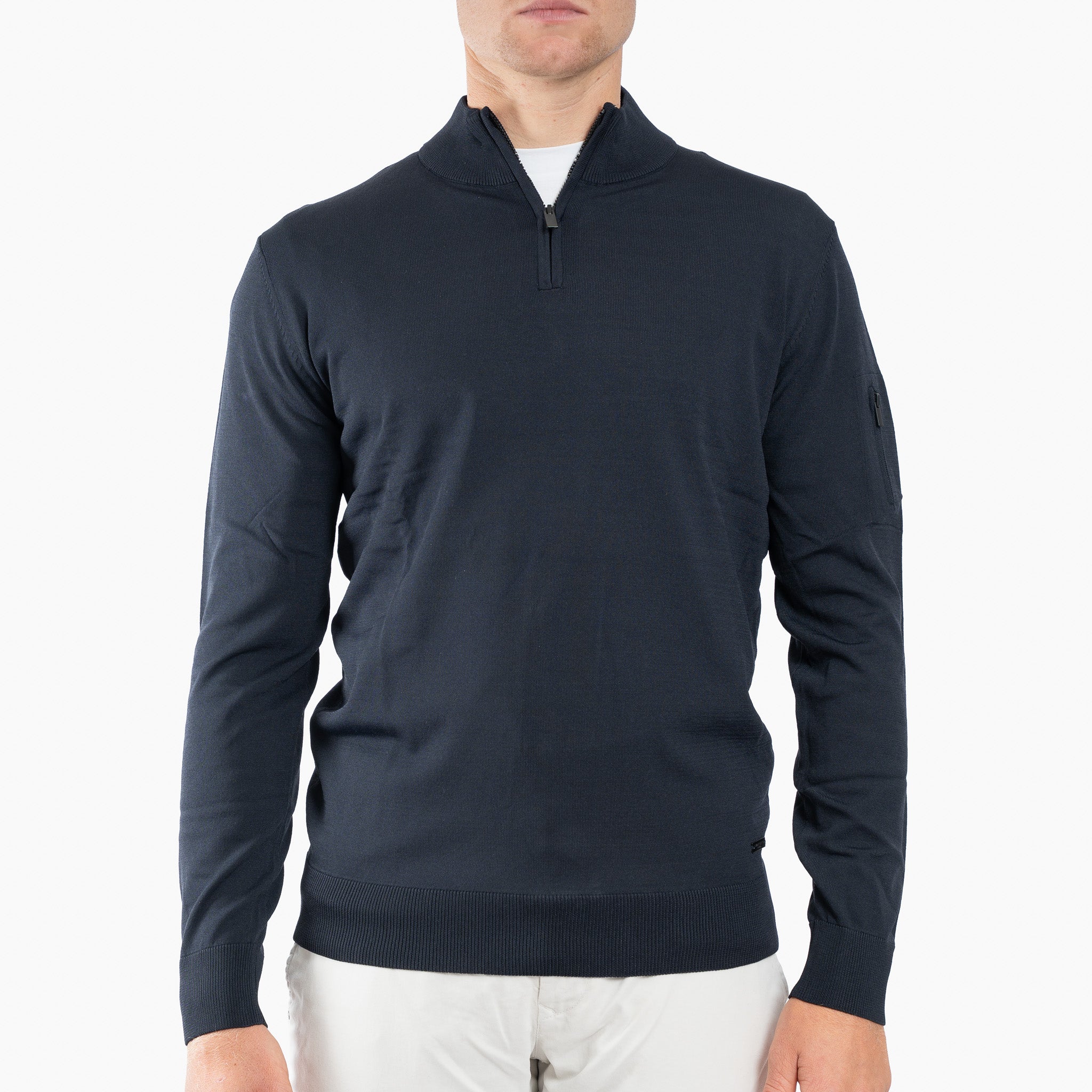 SEVEN DIALS Technische trui met Rits Blauw | Spike
