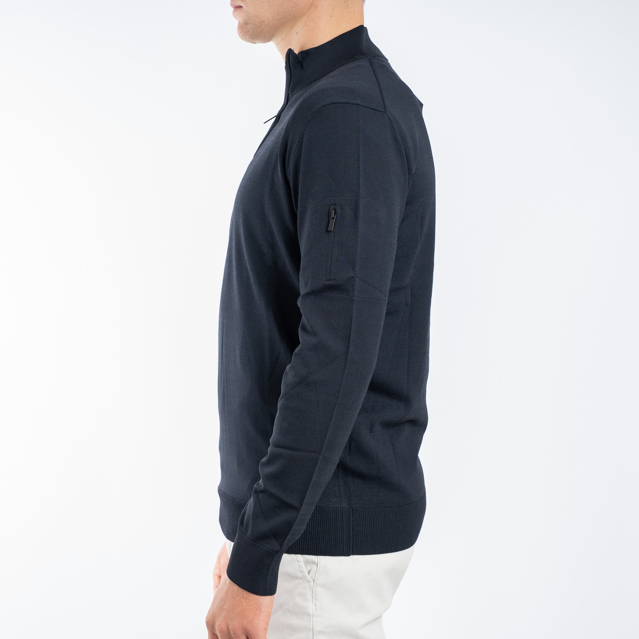 SEVEN DIALS Technische trui met Rits Blauw | Spike