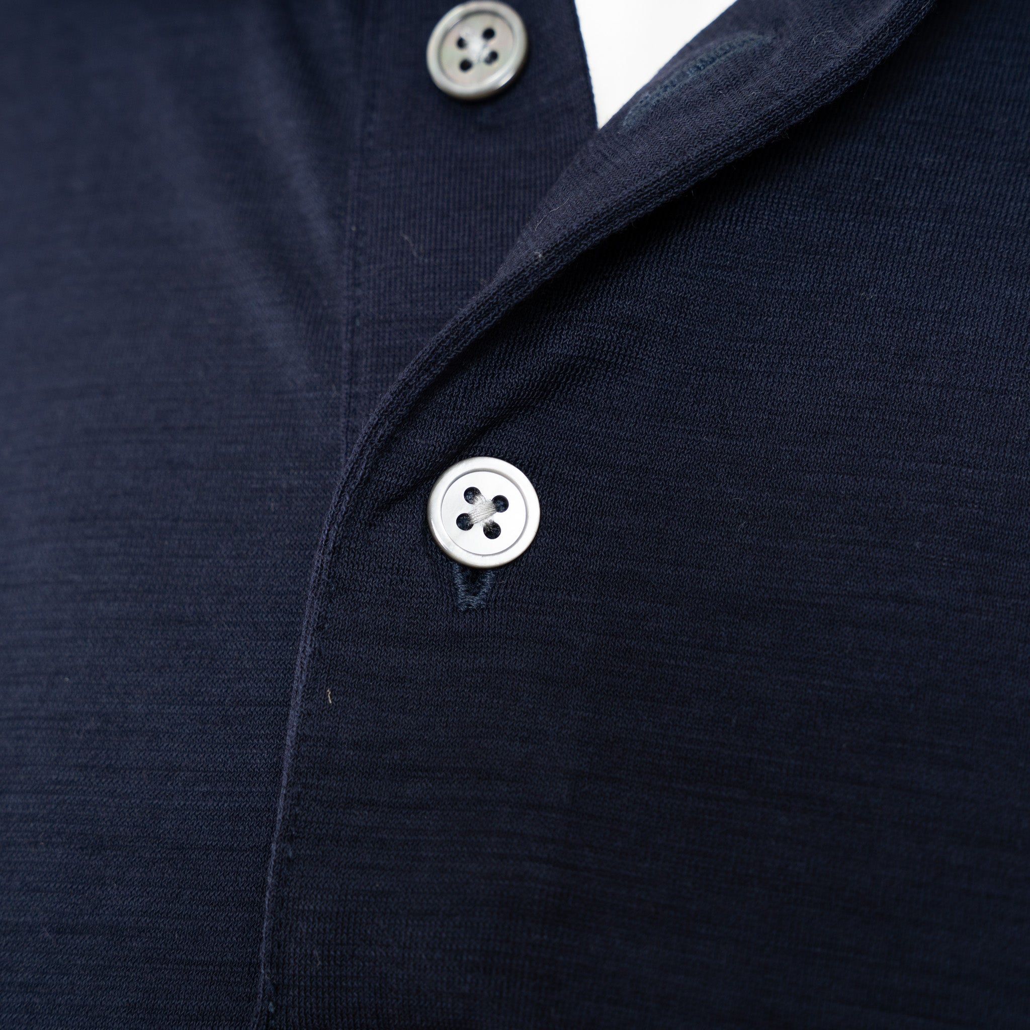Profuomo Polo Lange Mouwen Blauw | Merino Polo