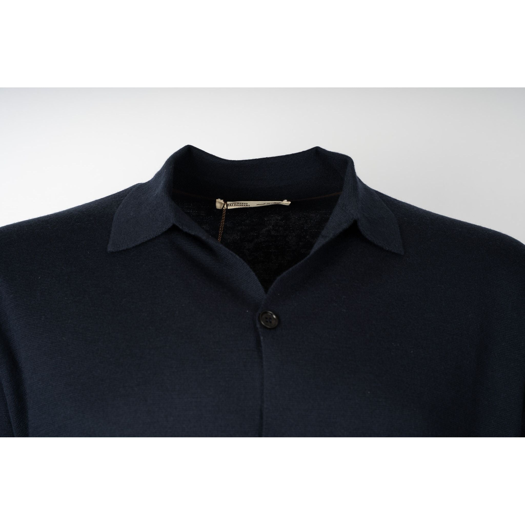 Maurizio Baldassari Gebreid Overshirt Blauw | Milano High Tech Knit