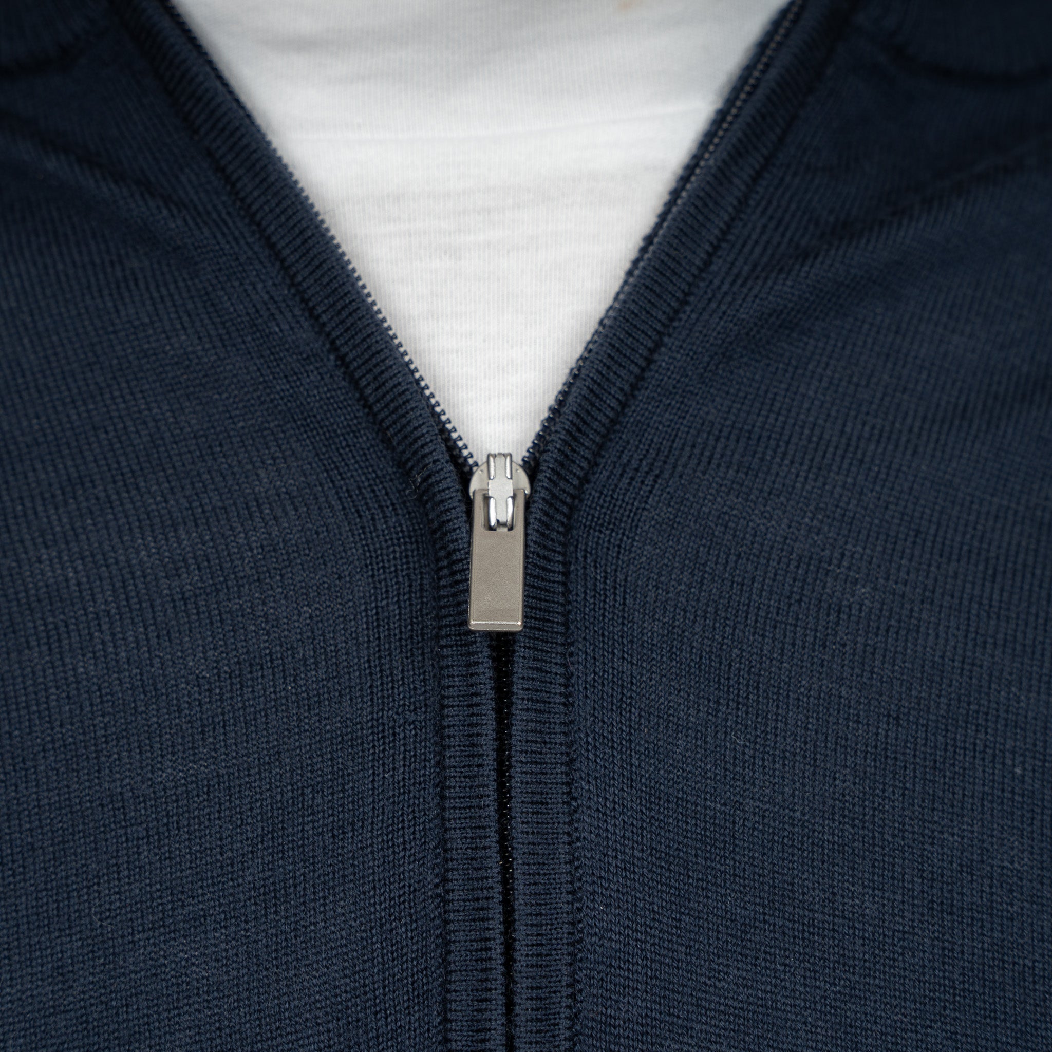 SEVEN DIALS Gebreide Trui met Rits Blauw | Bothe