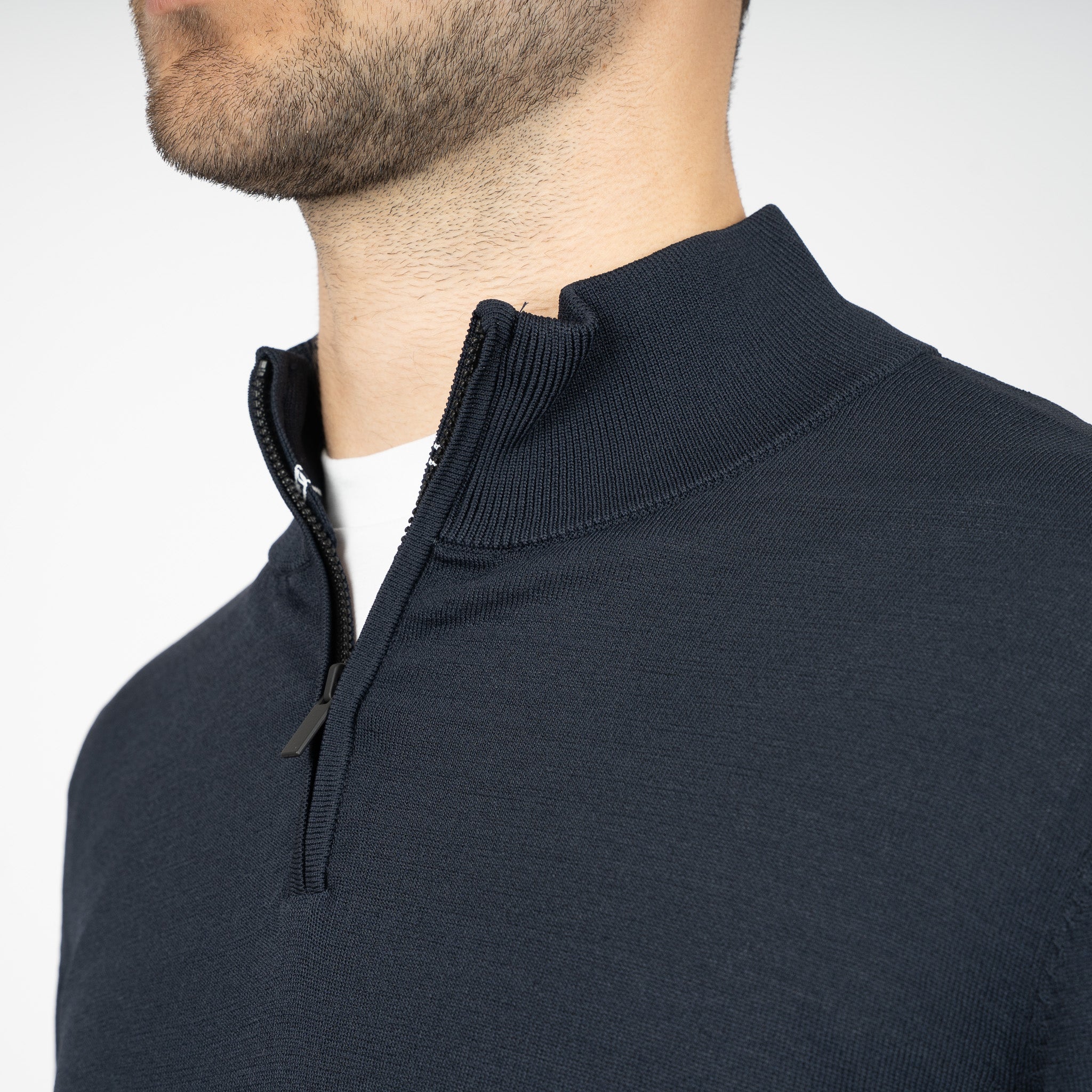 SEVEN DIALS Technische Trui met Rits Blauw | Spike