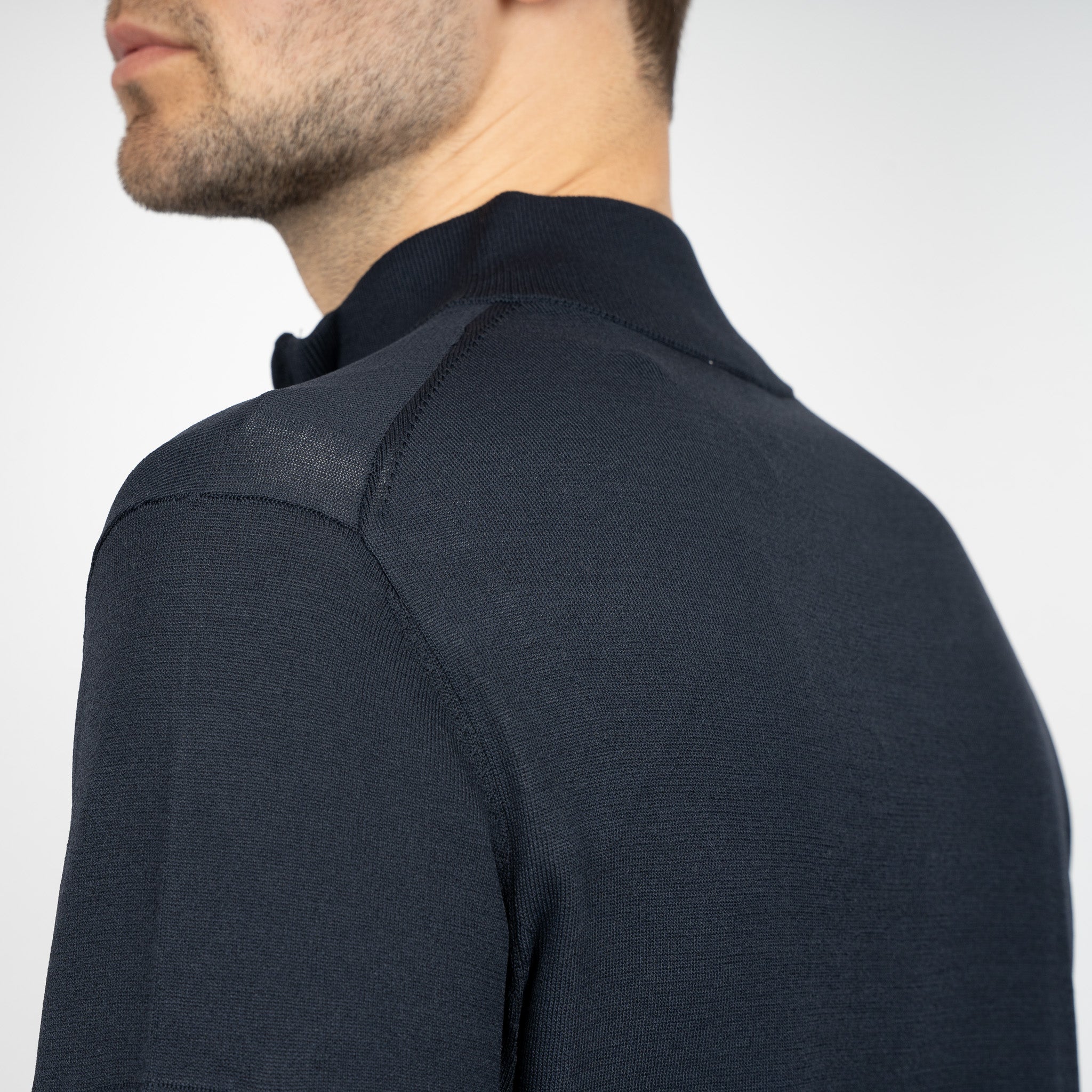 SEVEN DIALS Technische Trui met Rits Blauw | Spike