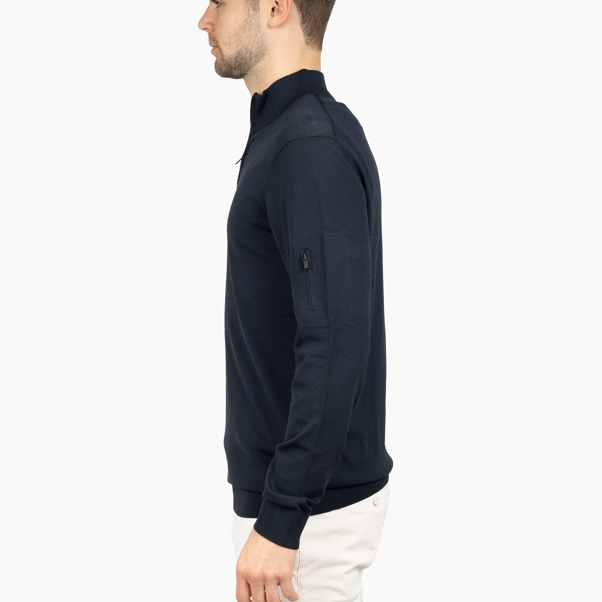 SEVEN DIALS Technische Trui met Rits Blauw | Spike