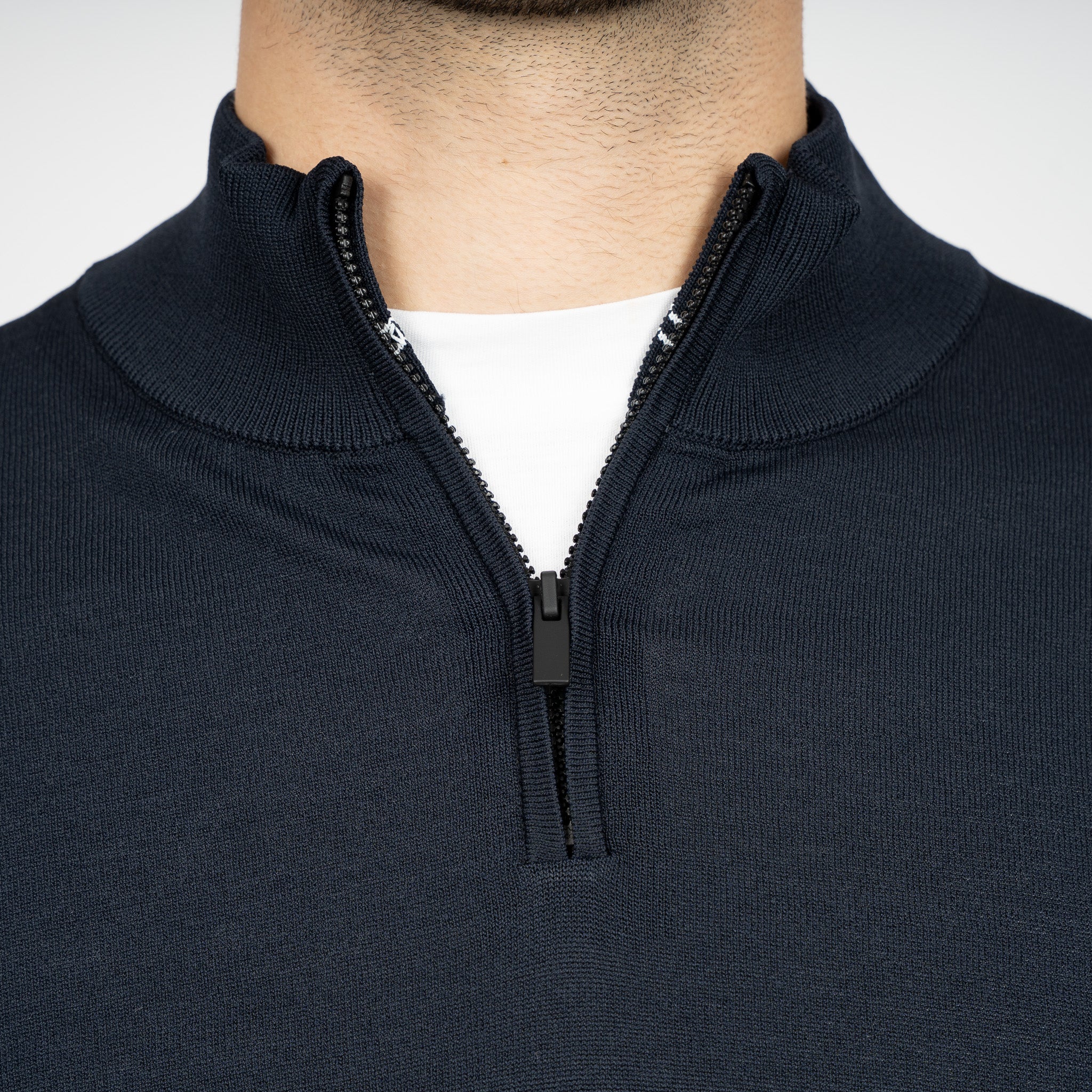 SEVEN DIALS Technische Trui met Rits Blauw | Spike