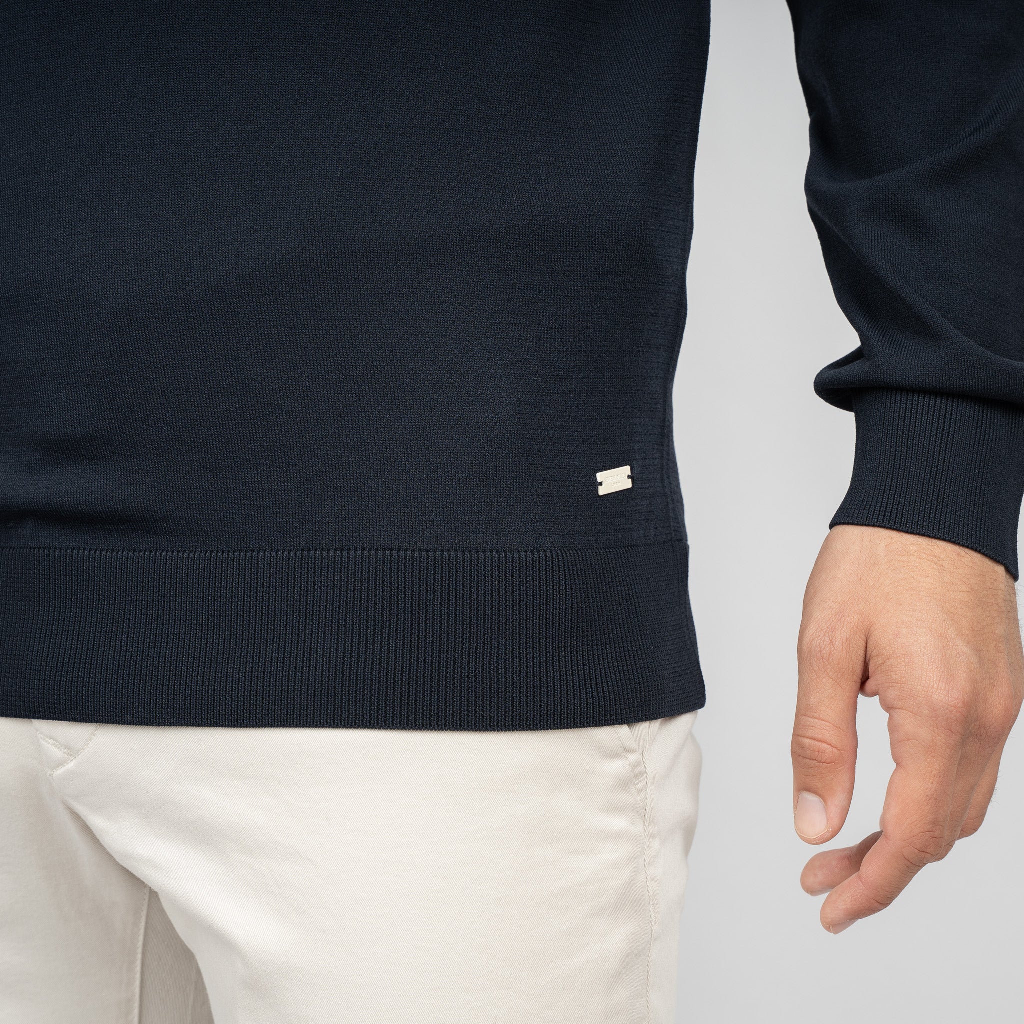 SEVEN DIALS Technische Trui met Rits Blauw | Spike