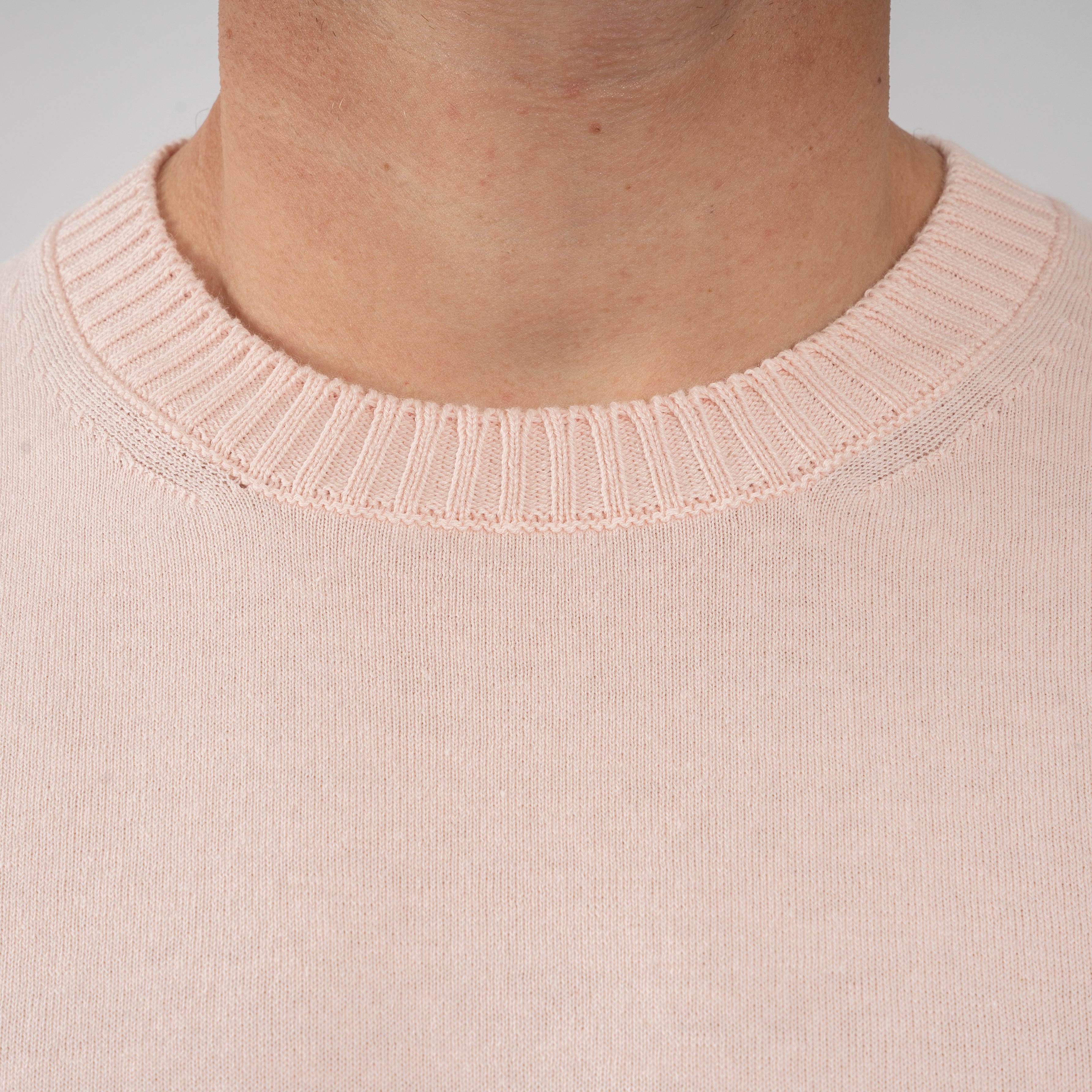 Gran Sasso Gebreide Trui Ronde Hals Roze | Cotton & Cashmere
