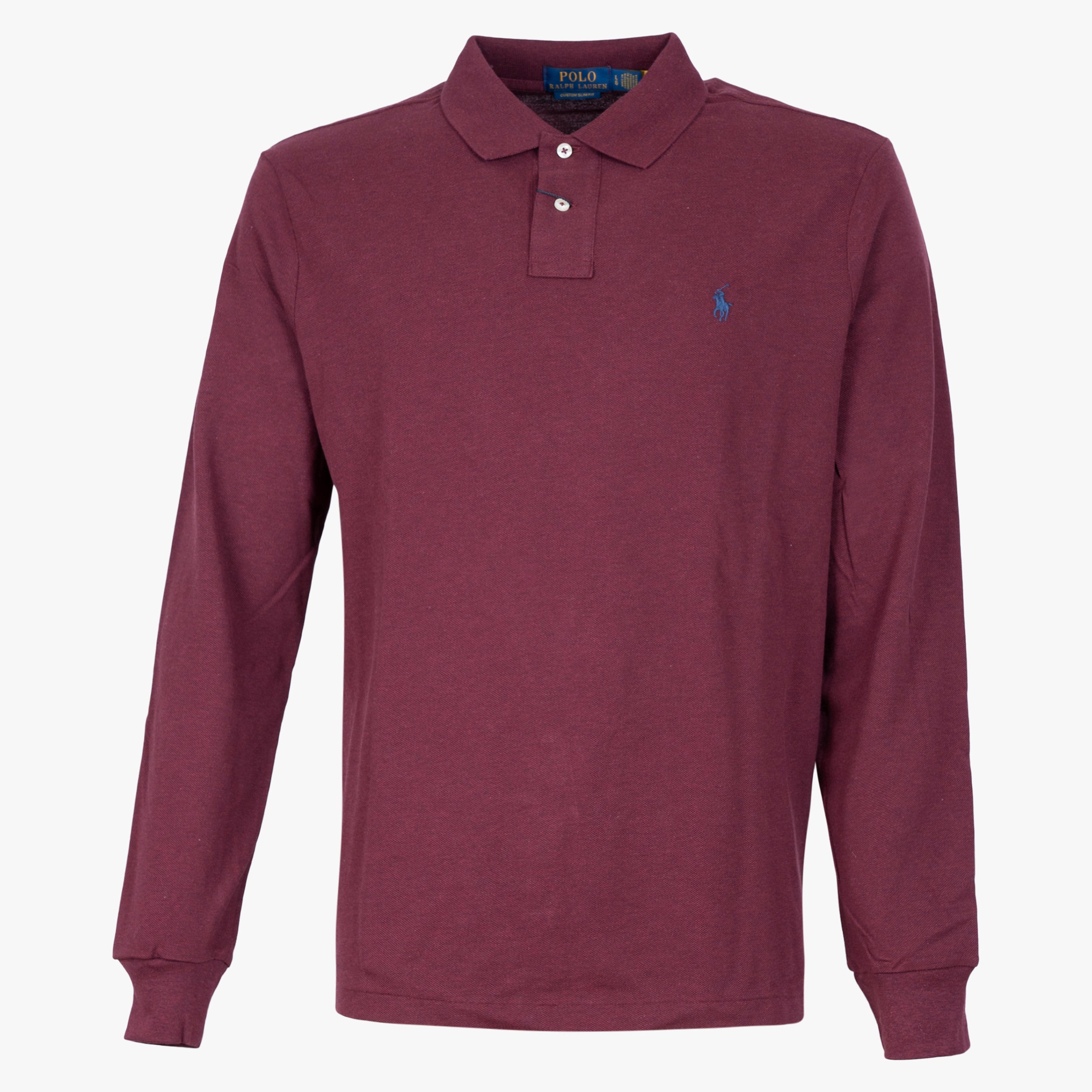 Ralph Lauren Polo Lange Mouwen Rood | Custom Slim Fit