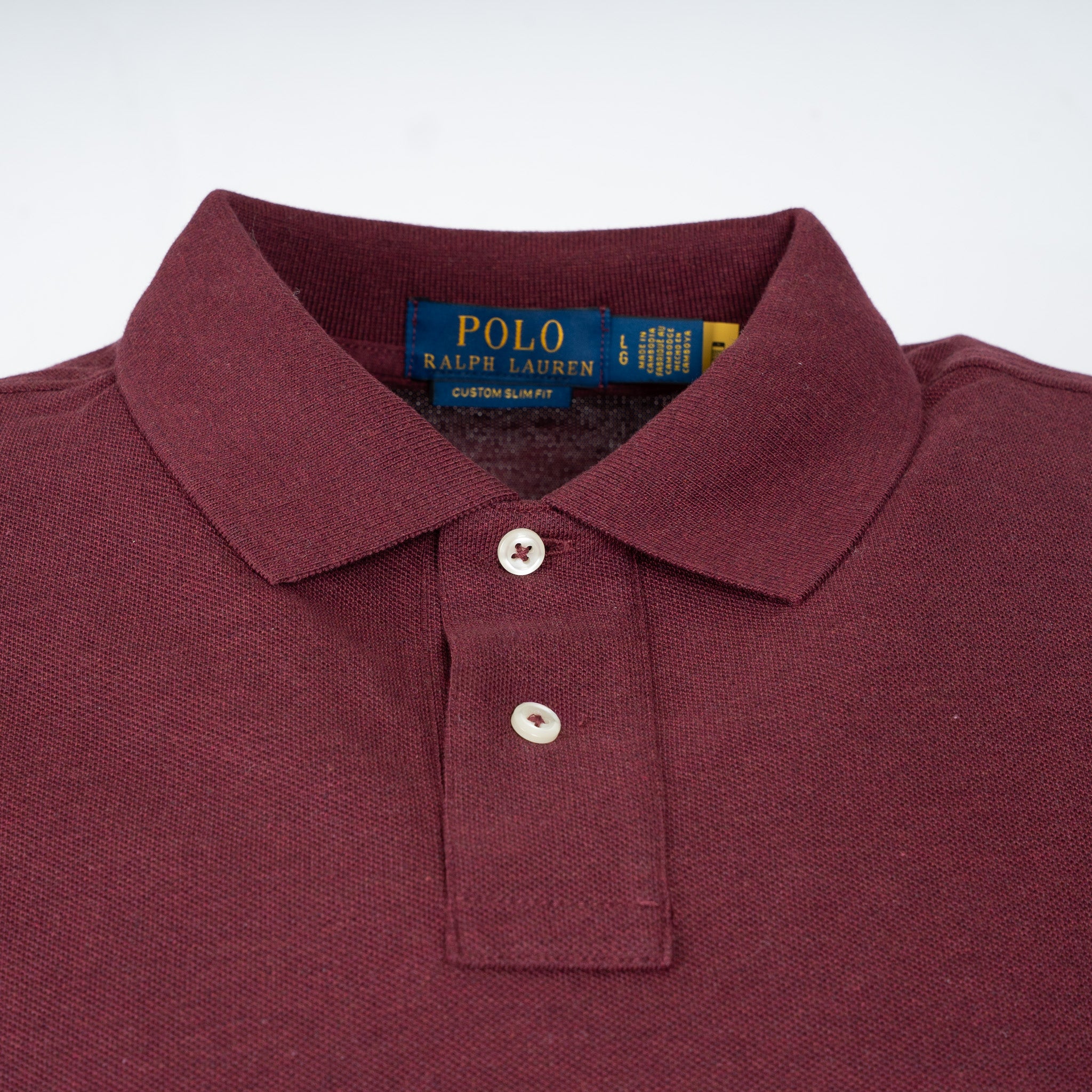 Ralph Lauren Polo Lange Mouwen Rood | Custom Slim Fit
