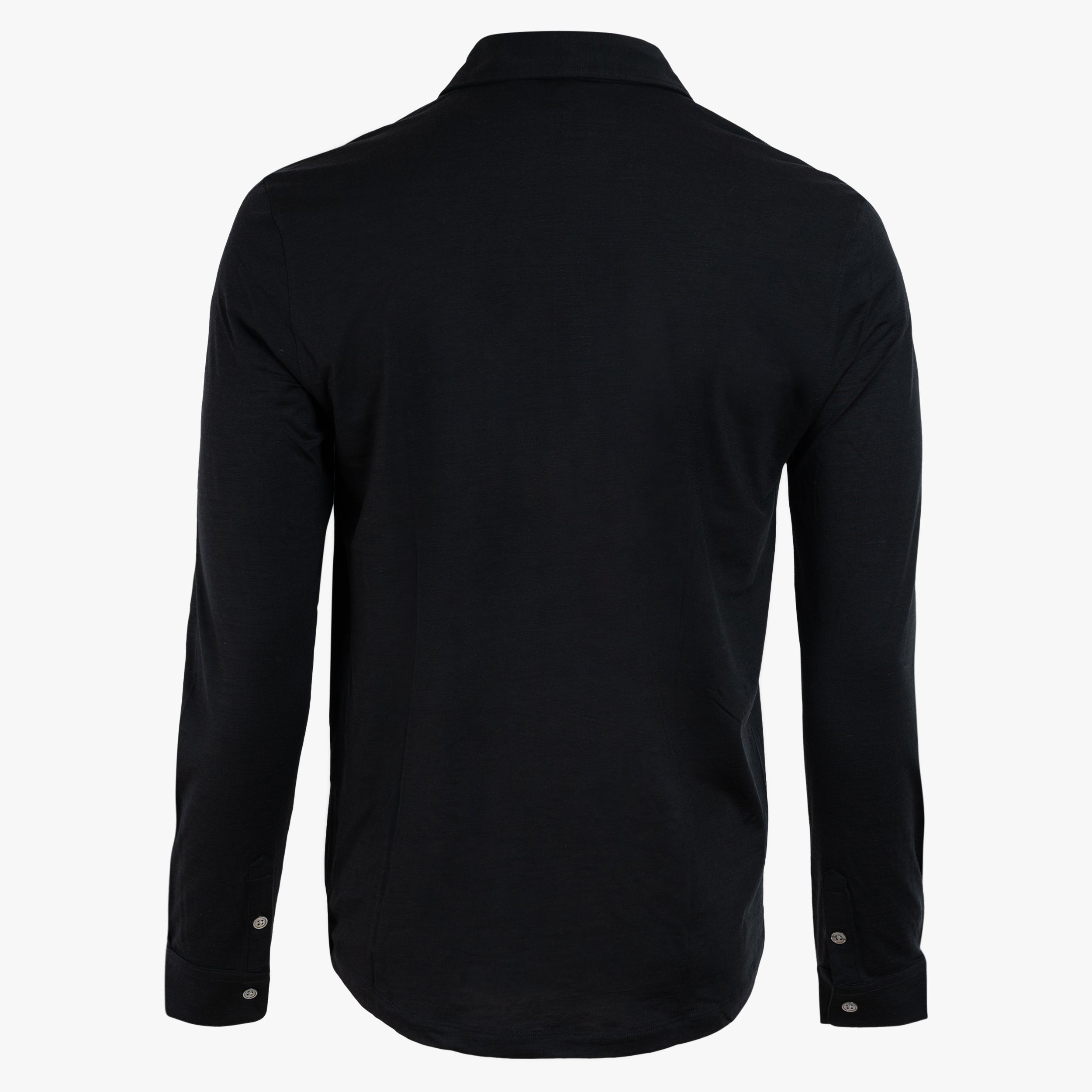 Profuomo Polo Lange Mouwen Zwart | Merino Polo
