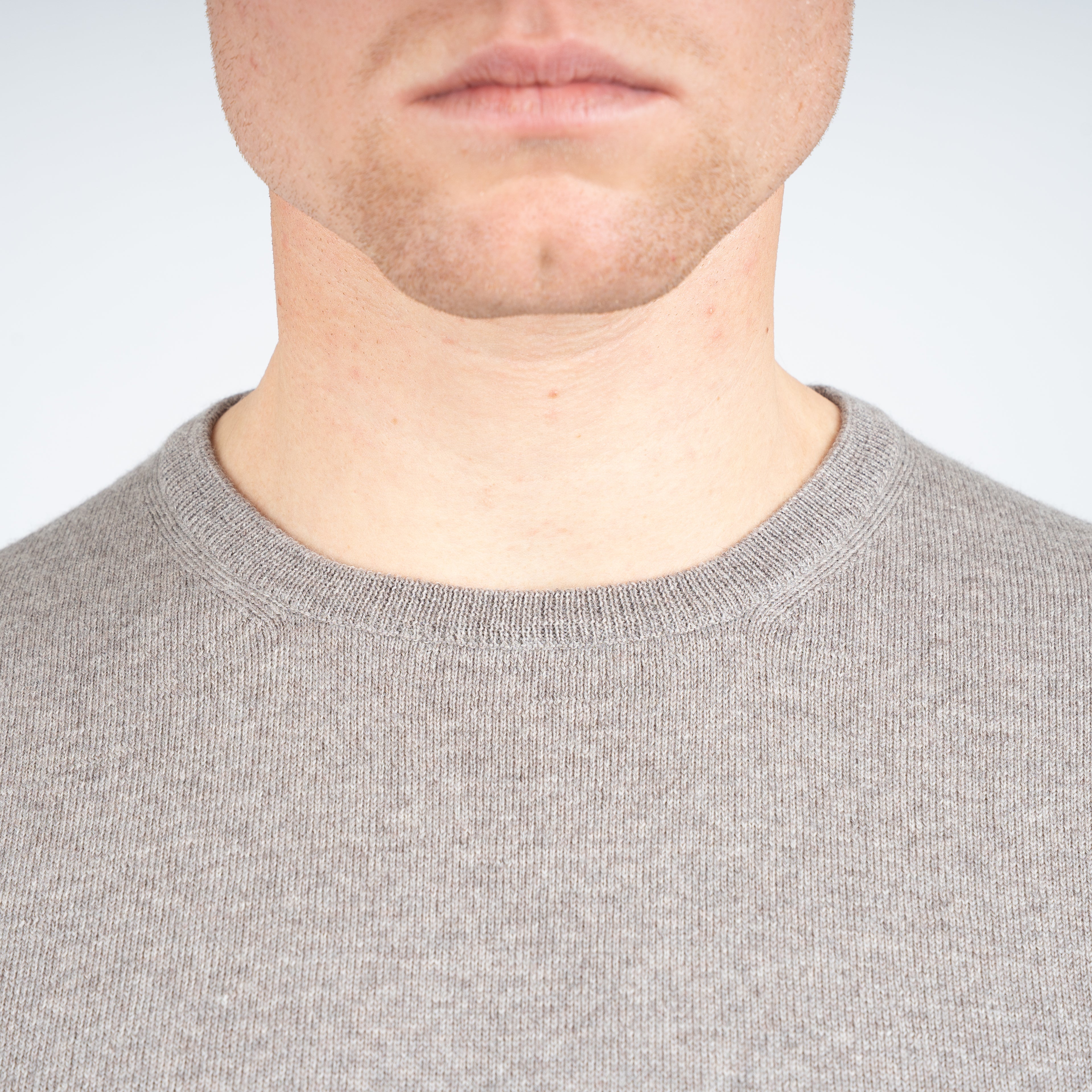 Gran Sasso Gebreide Trui Ronde Hals Beige | Extra Fine Merino