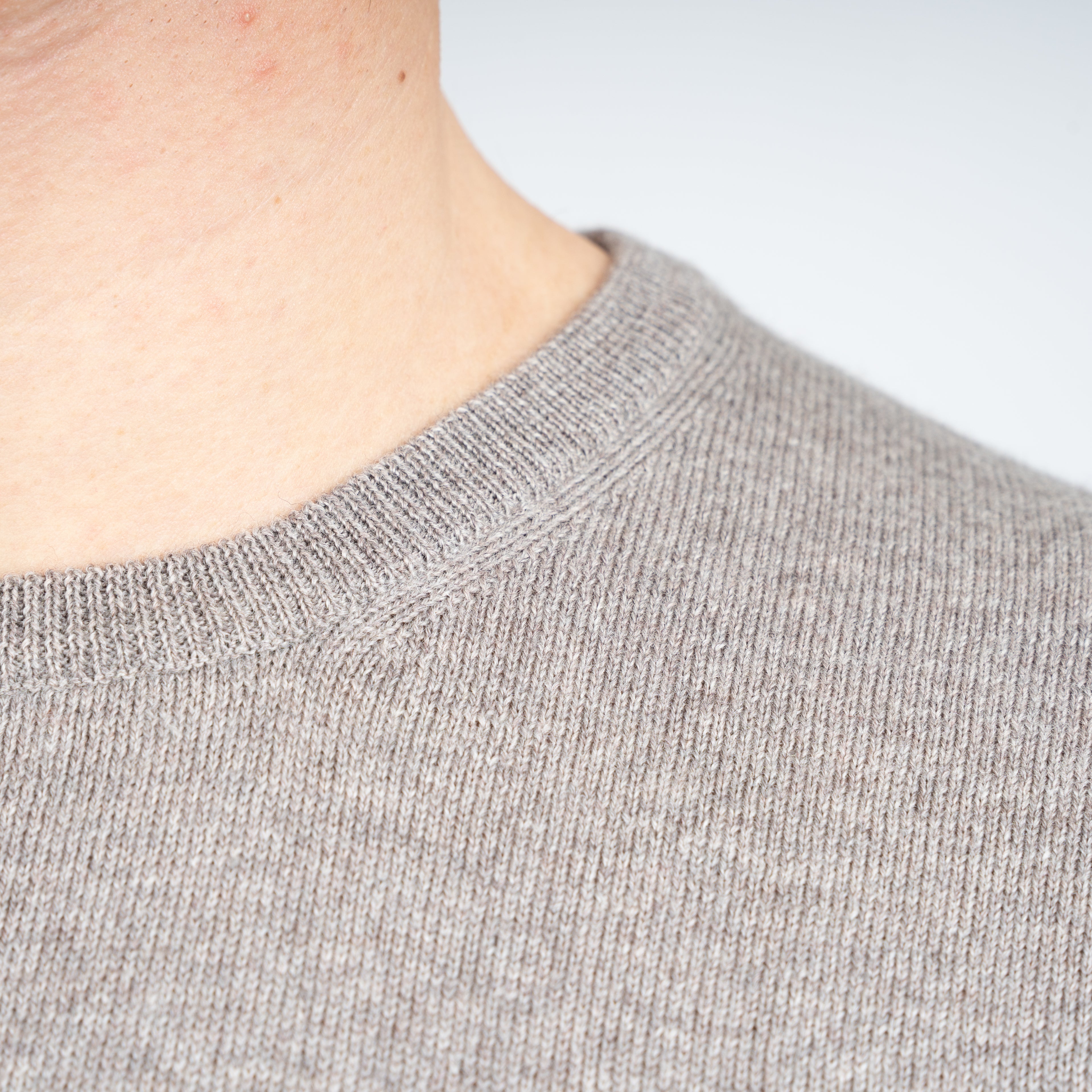 Gran Sasso Gebreide Trui Ronde Hals Beige | Extra Fine Merino