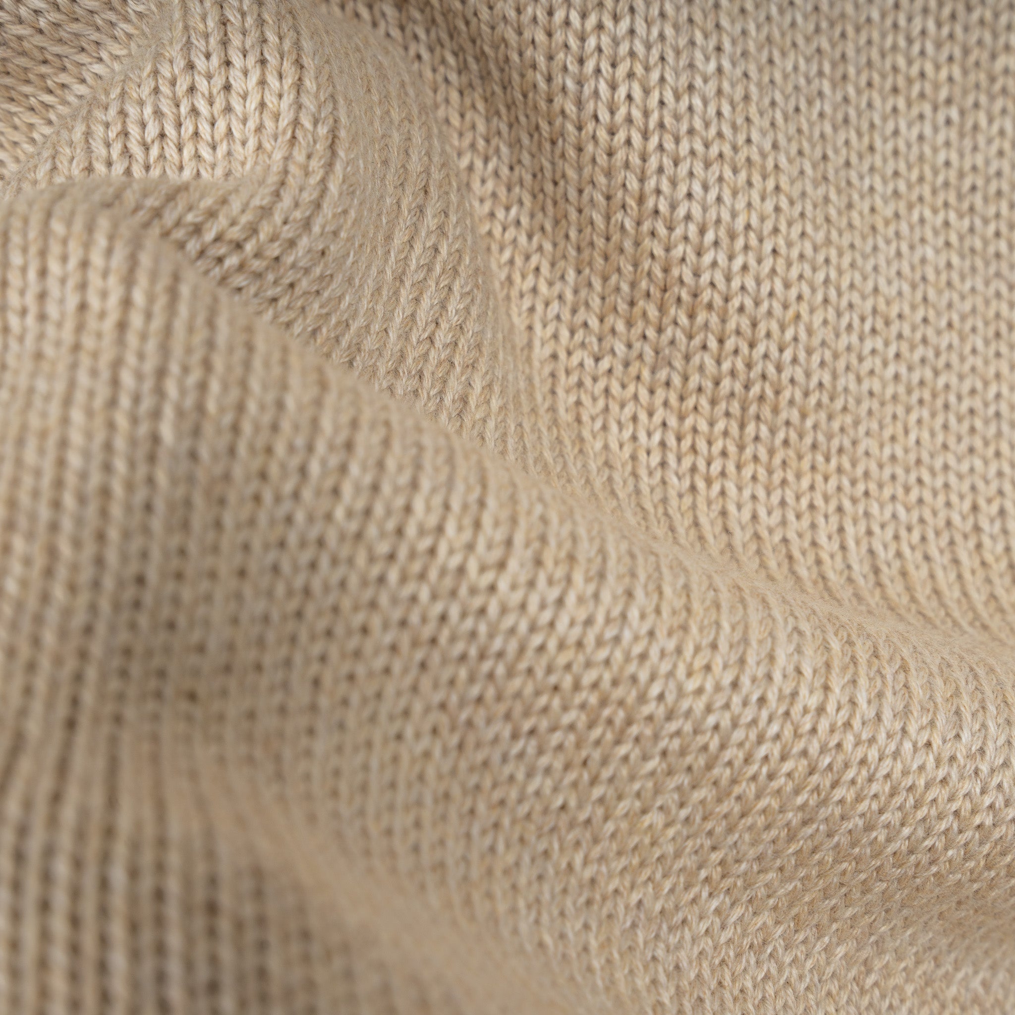 Ralph Lauren Gebreide Trui met Rits Beige | Cotton Mockneck