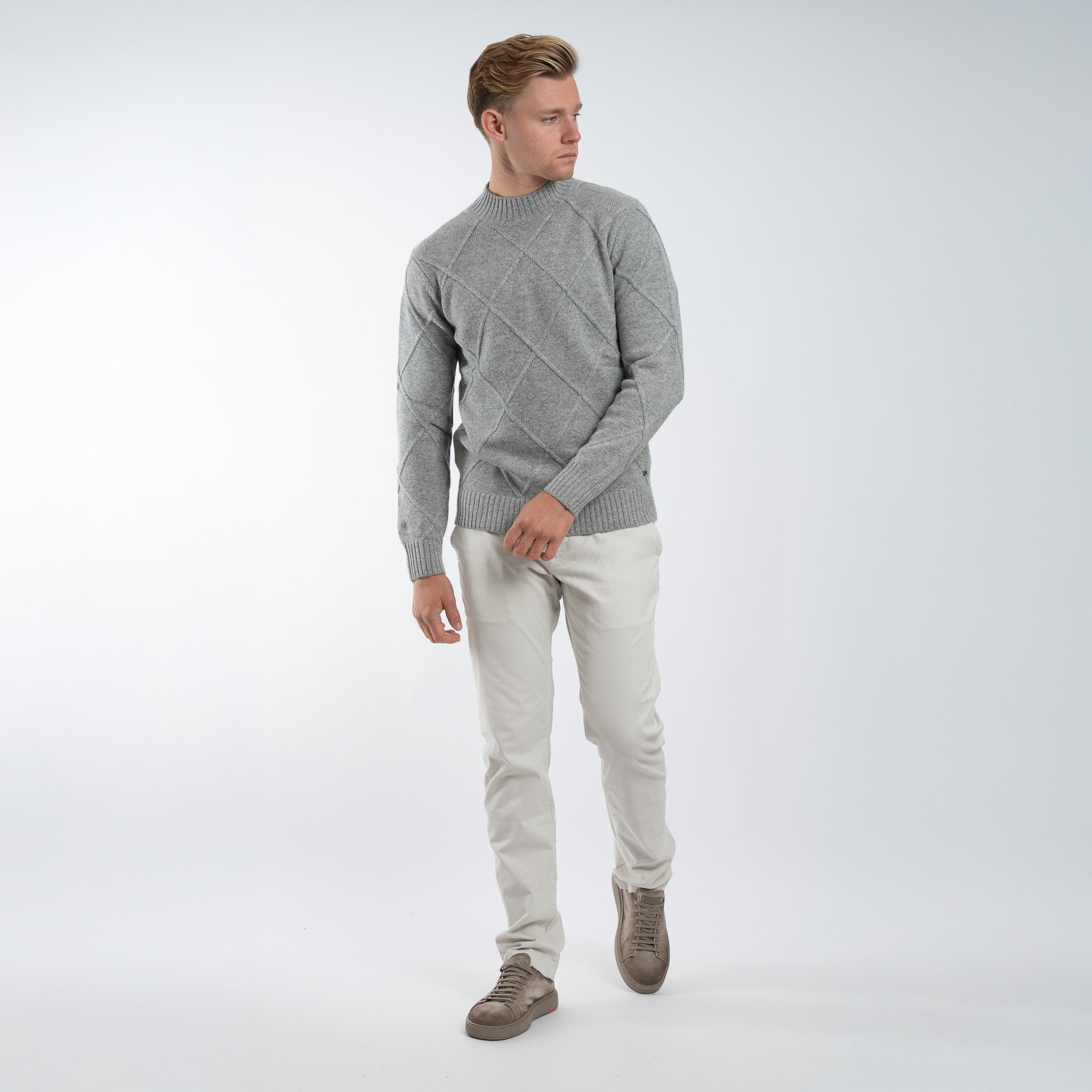 SEVEN DIALS Gebreide Trui met Turtleneck Grijs | Adron