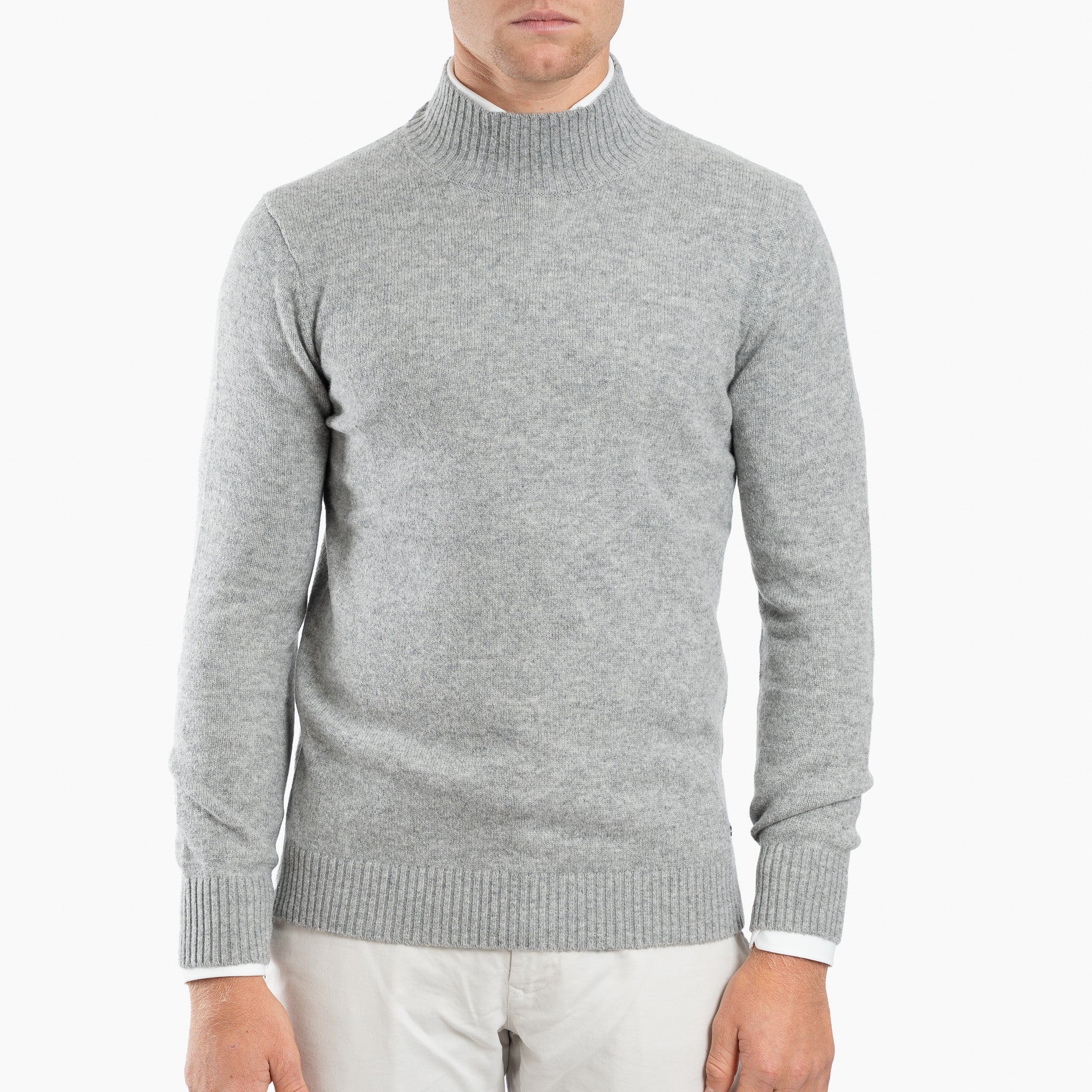 SEVEN DIALS Gebreide Turtleneck Trui Grijs | Emsley