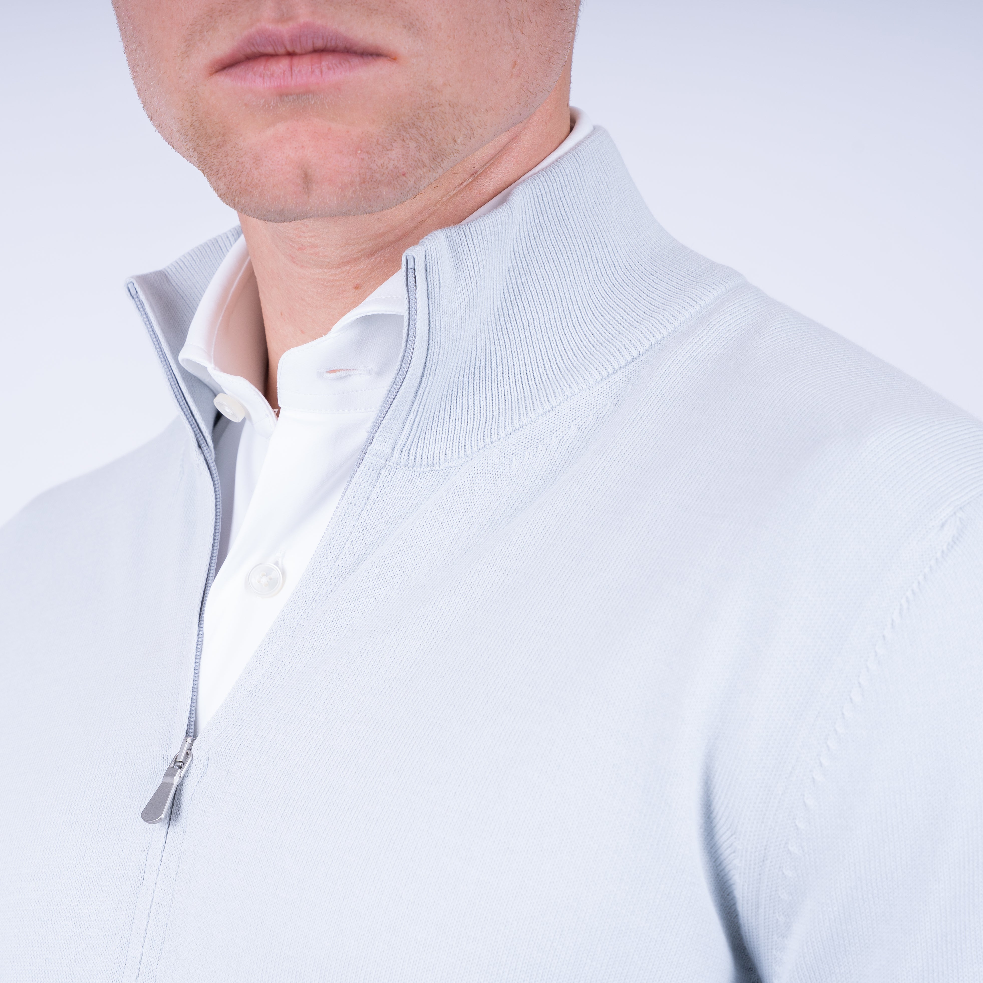 Gran Sasso Gebreid Vest Grijs | Pure Cotton