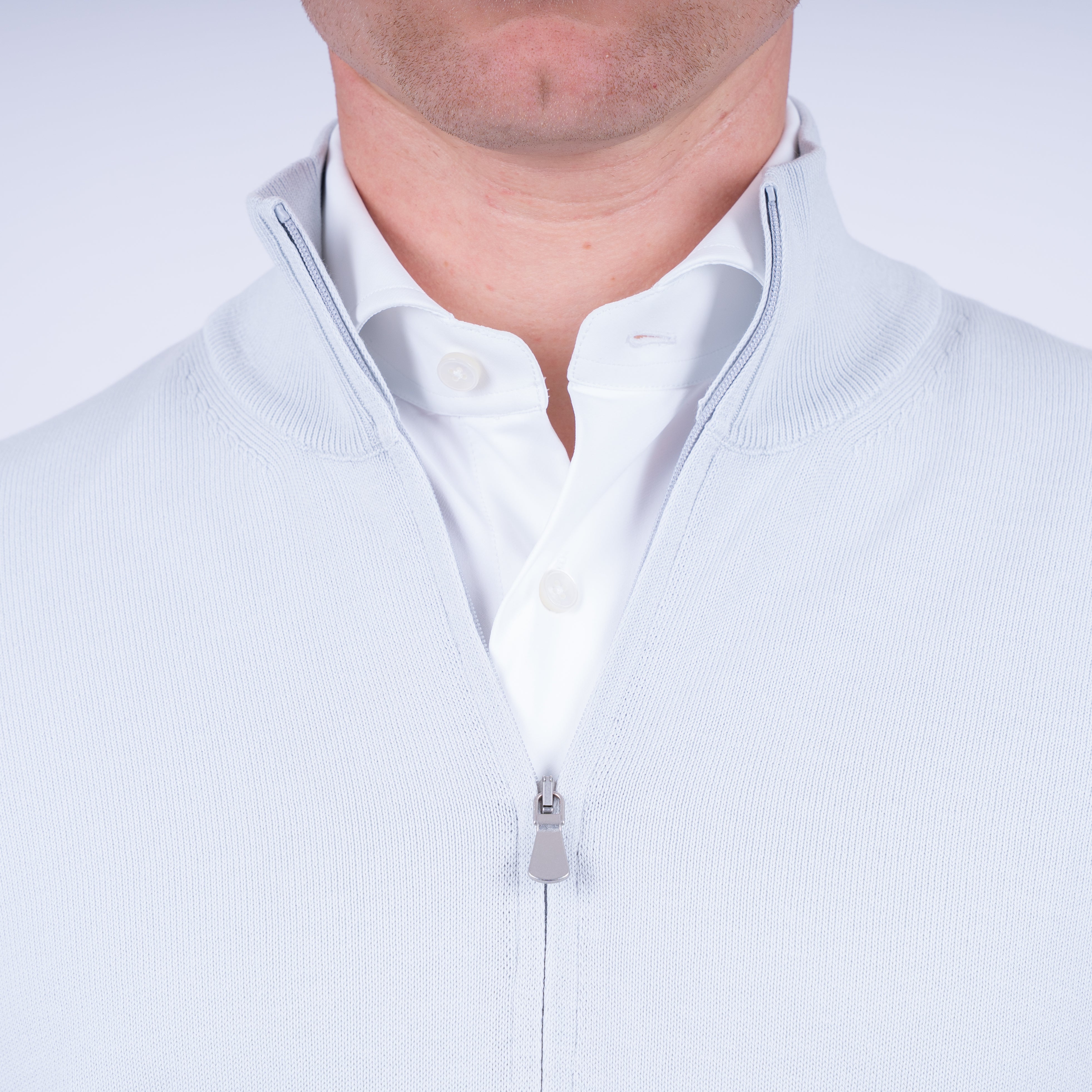 Gran Sasso Gebreid Vest Grijs | Pure Cotton