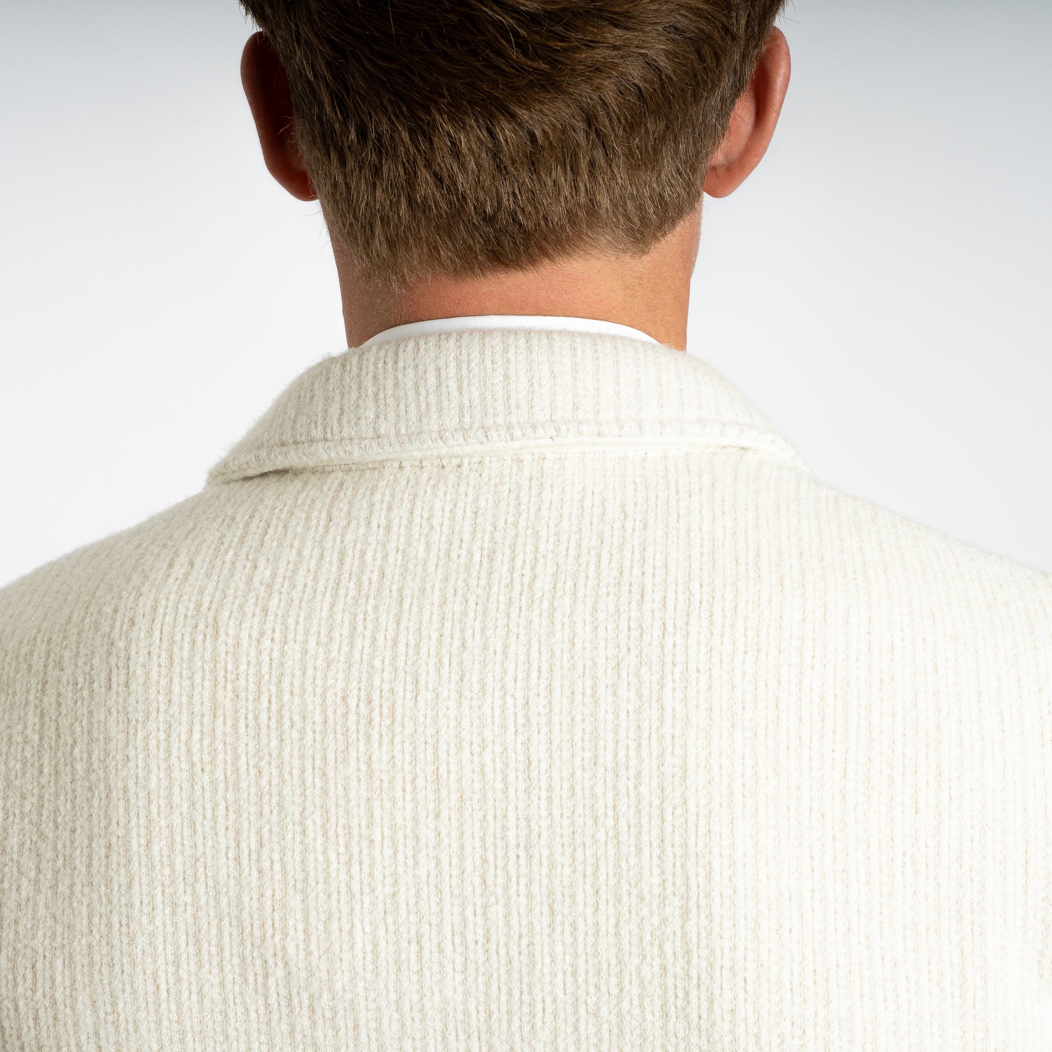 Maurizio Baldassari Gebreid Knoopvest Crème | Swacket