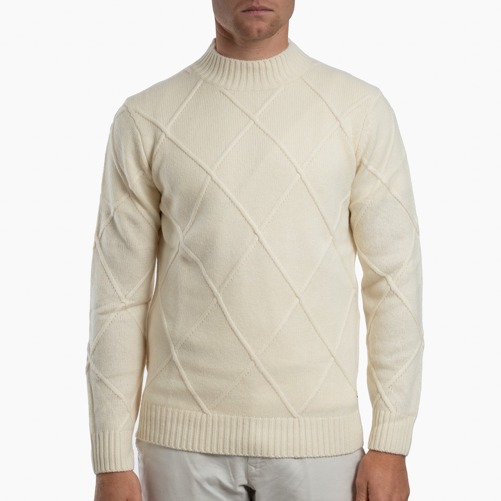 SEVEN DIALS Gebreide Trui met Turtleneck Off-White | Adron