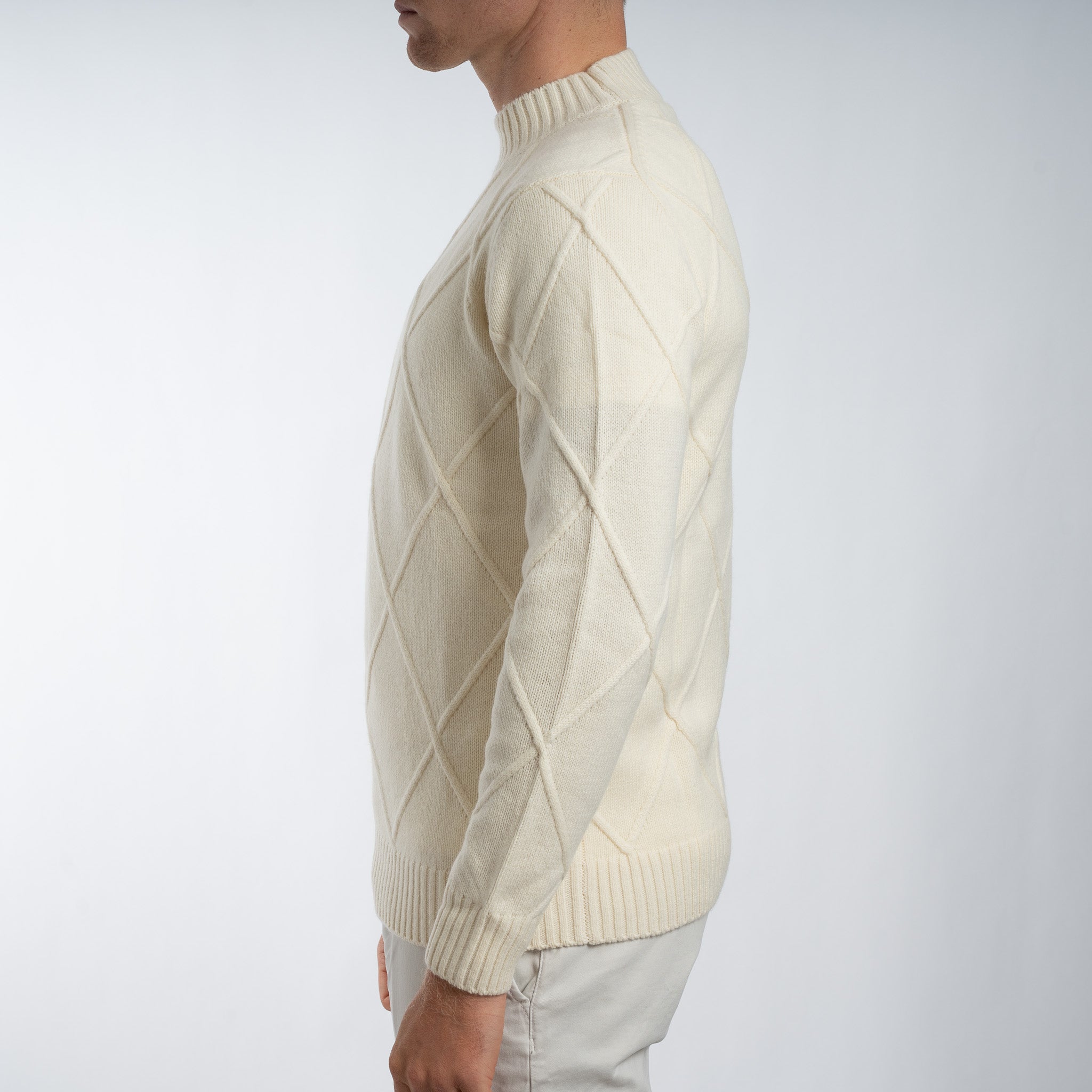SEVEN DIALS Gebreide Trui met Turtleneck Off-White | Adron