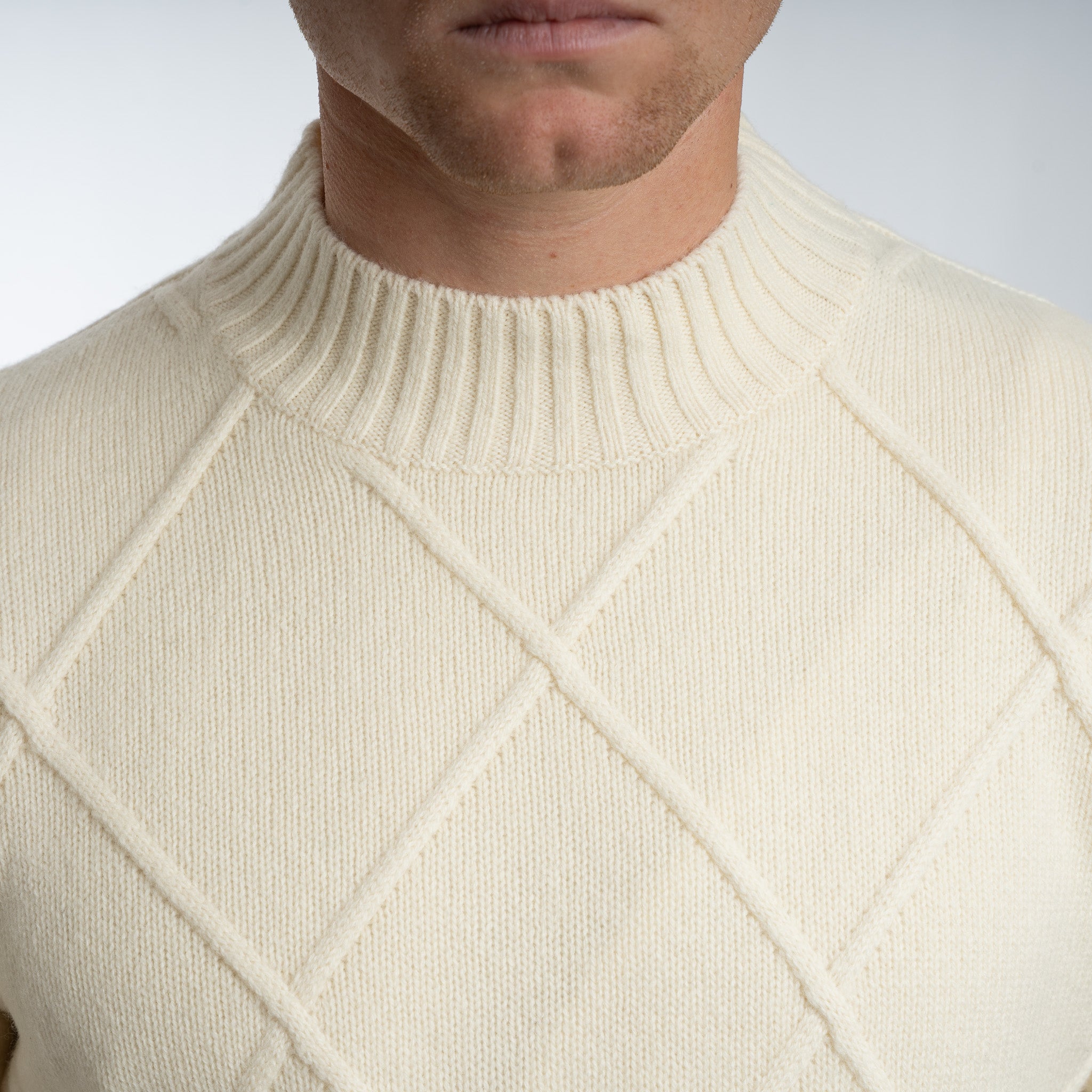 SEVEN DIALS Gebreide Trui met Turtleneck Off-White | Adron