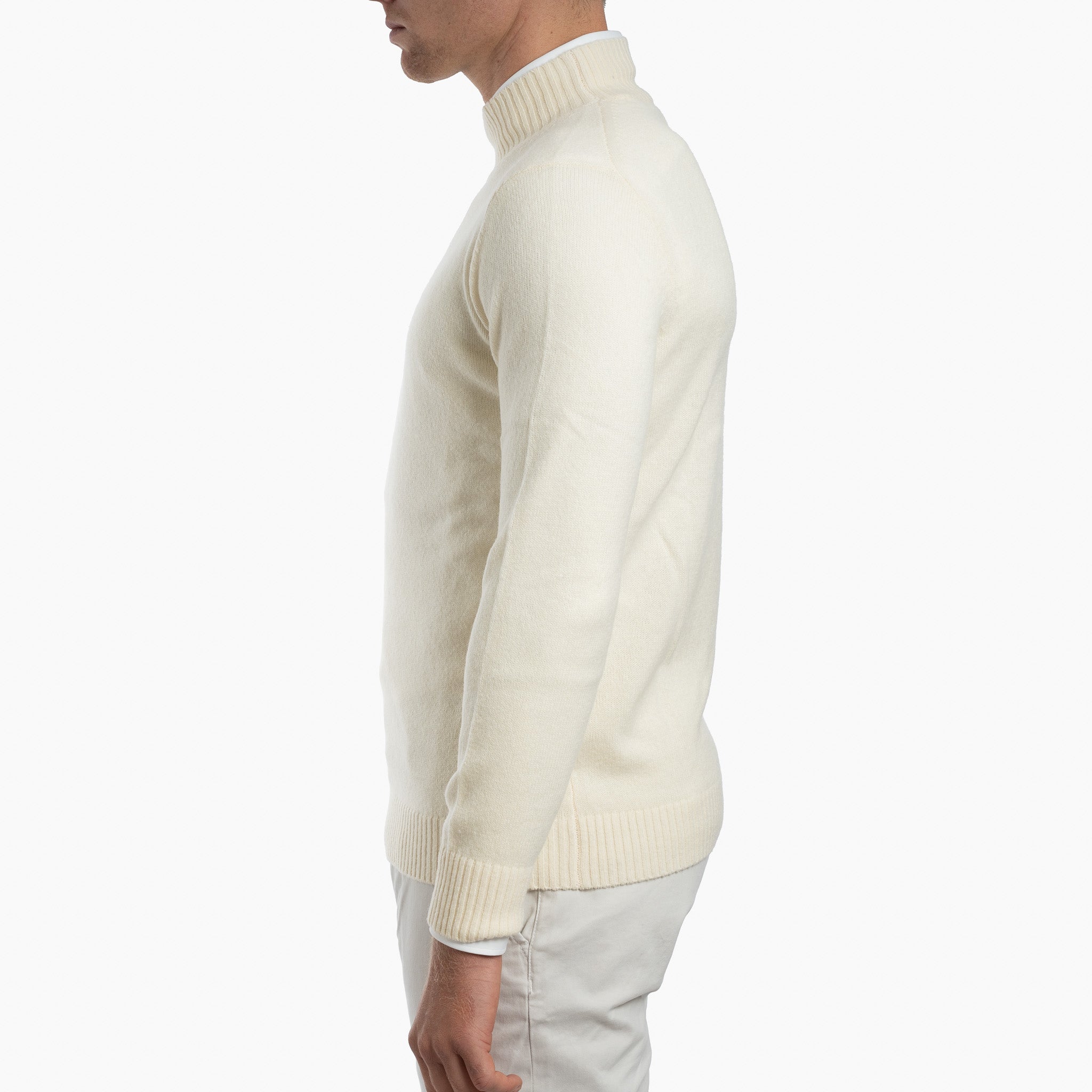 SEVEN DIALS Gebreide Turtleneck Trui Off-White | Emsley