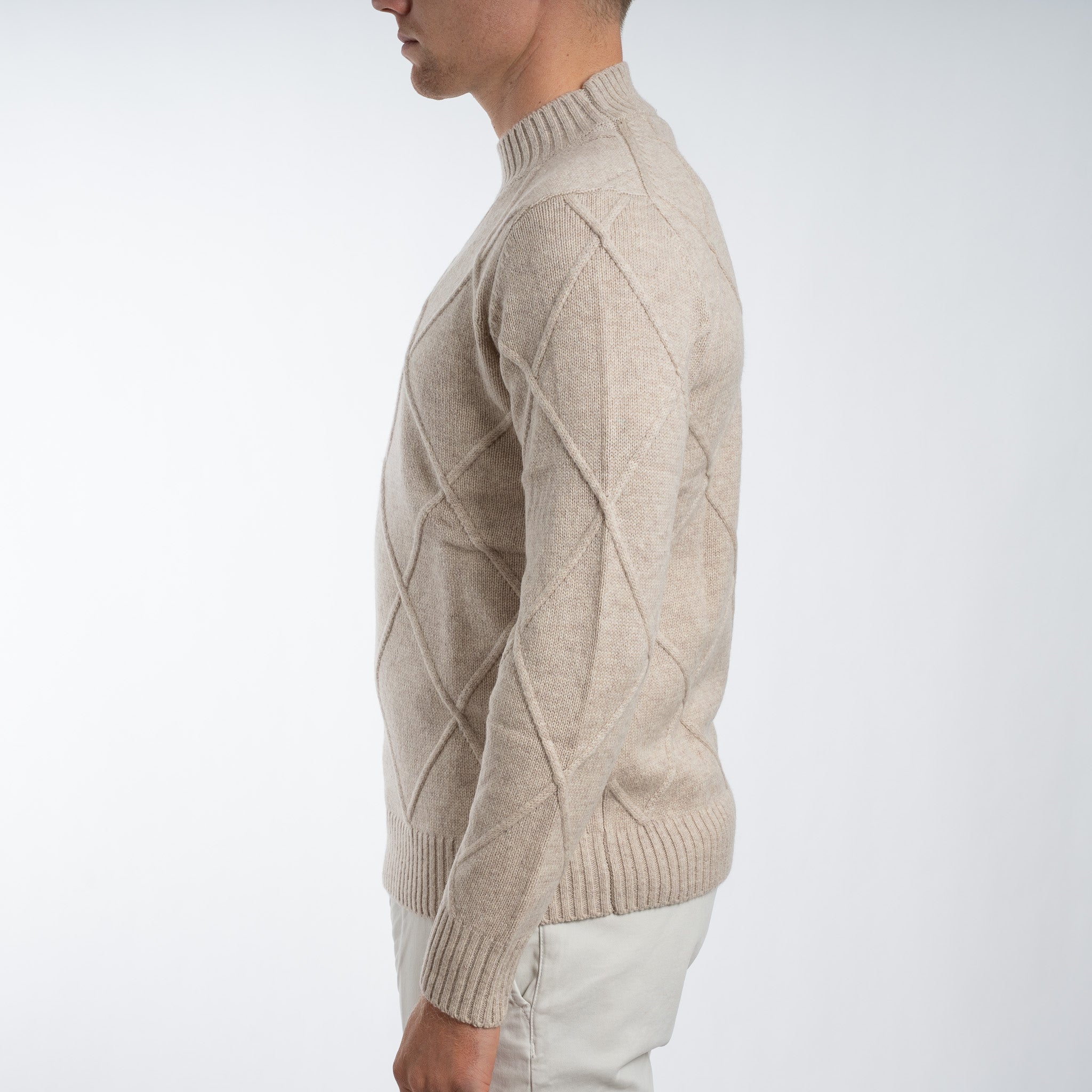 SEVEN DIALS Gebreide Trui met Turtleneck Beige | Adron