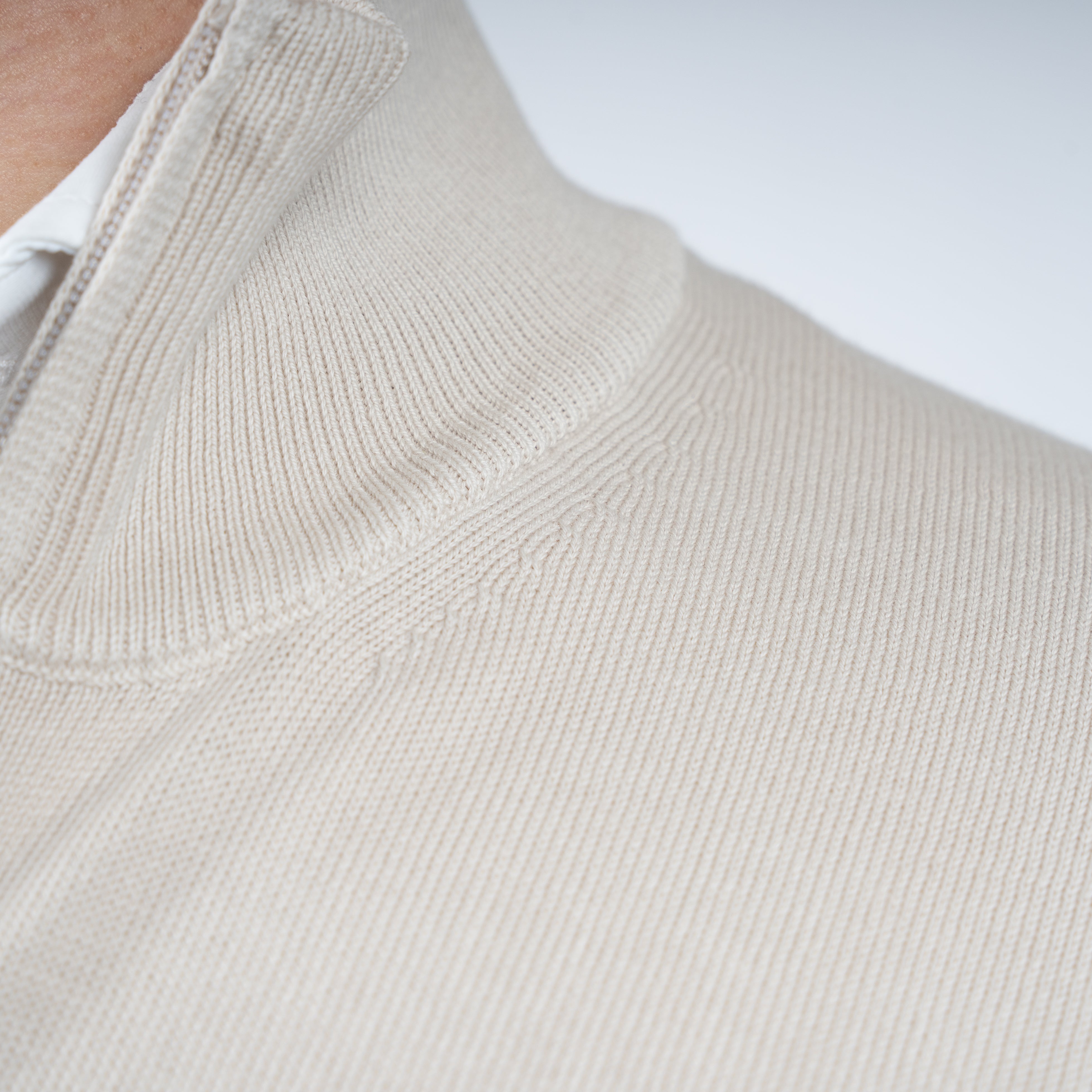 Gran Sasso Gebreid Vest Beige | Pure Cotton