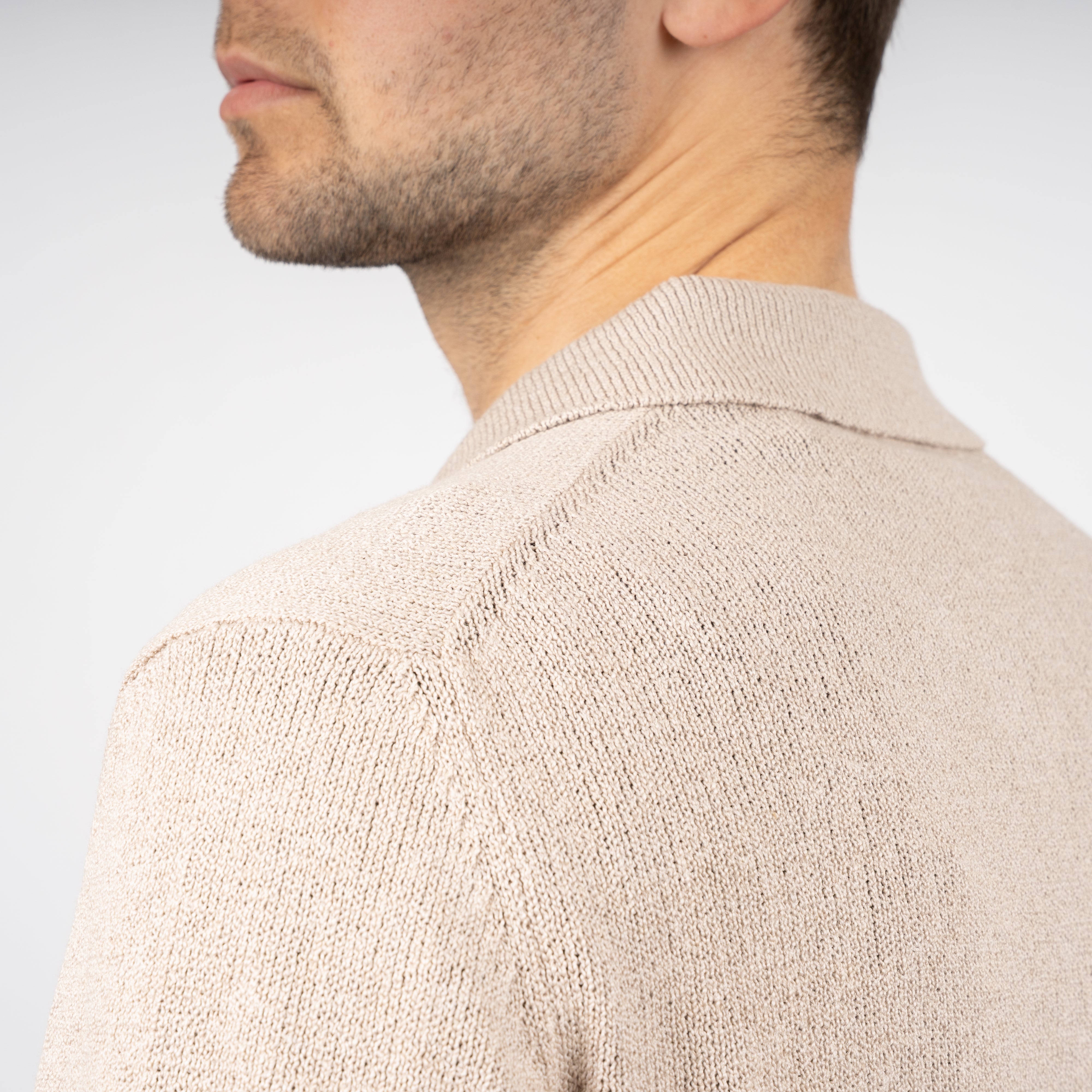 Gran Sasso Cardigan Beige | Cashmere Cotton