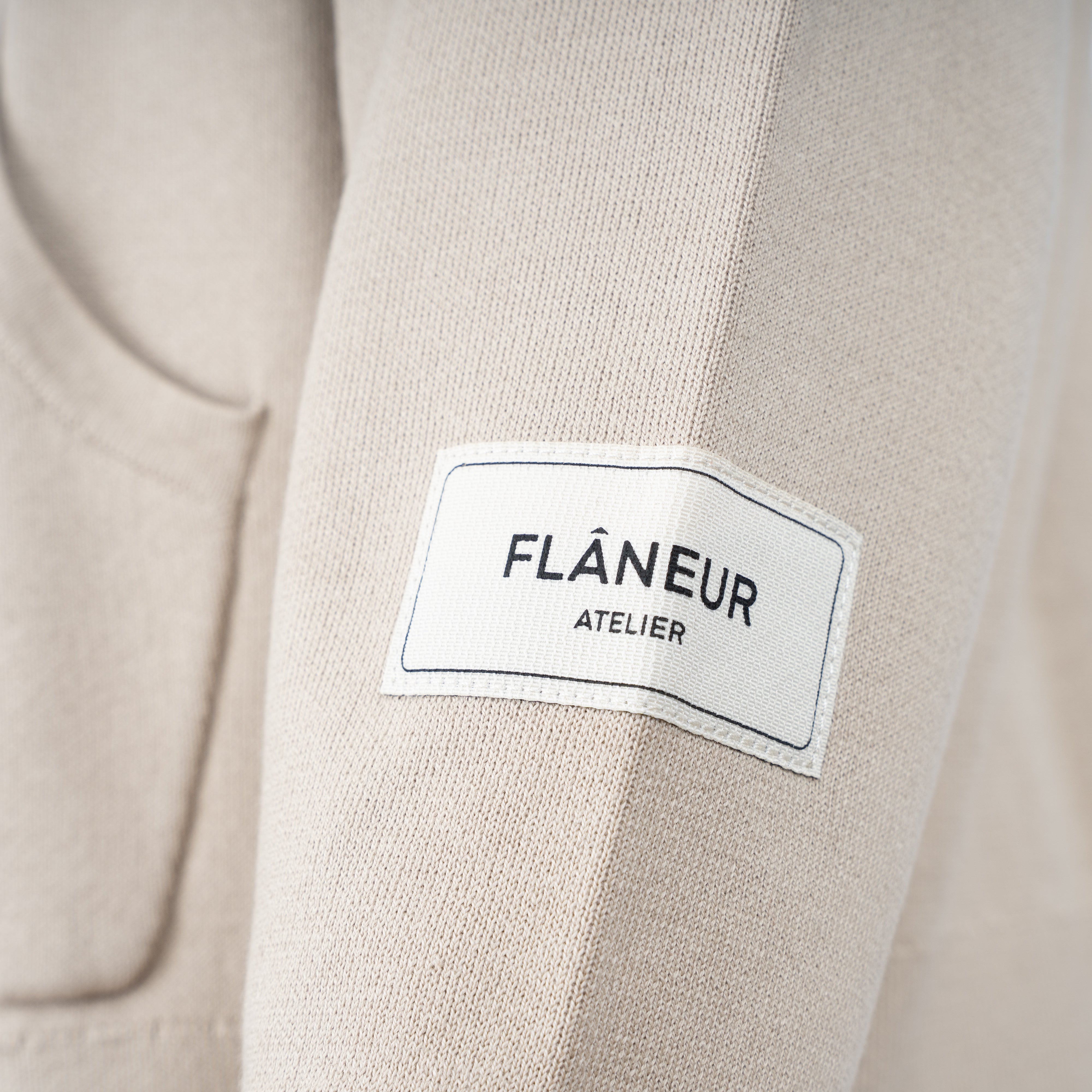 Flaneur Vest Beige | Atelier Knit Zip-Up