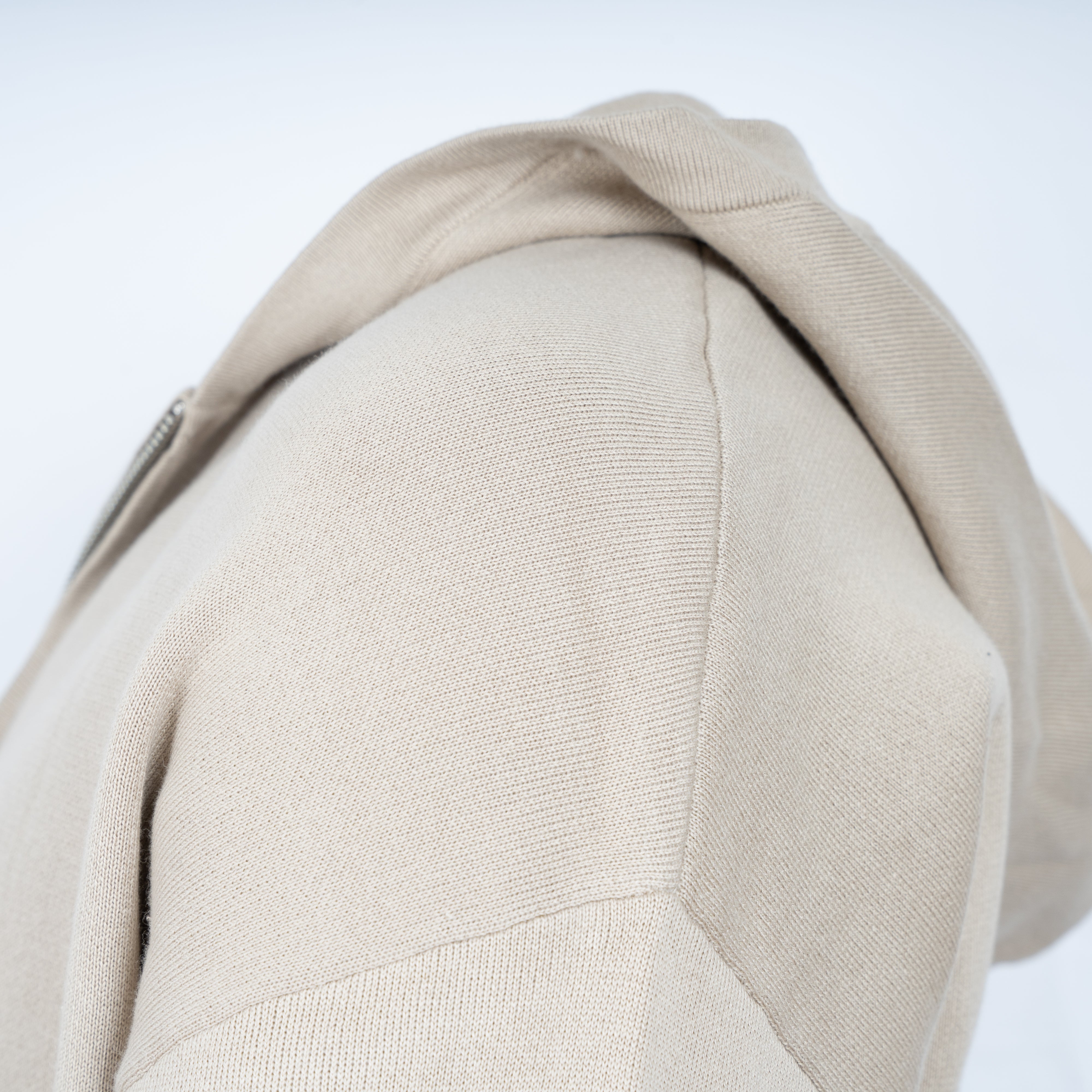 Flaneur Vest Beige | Atelier Knit Zip-Up