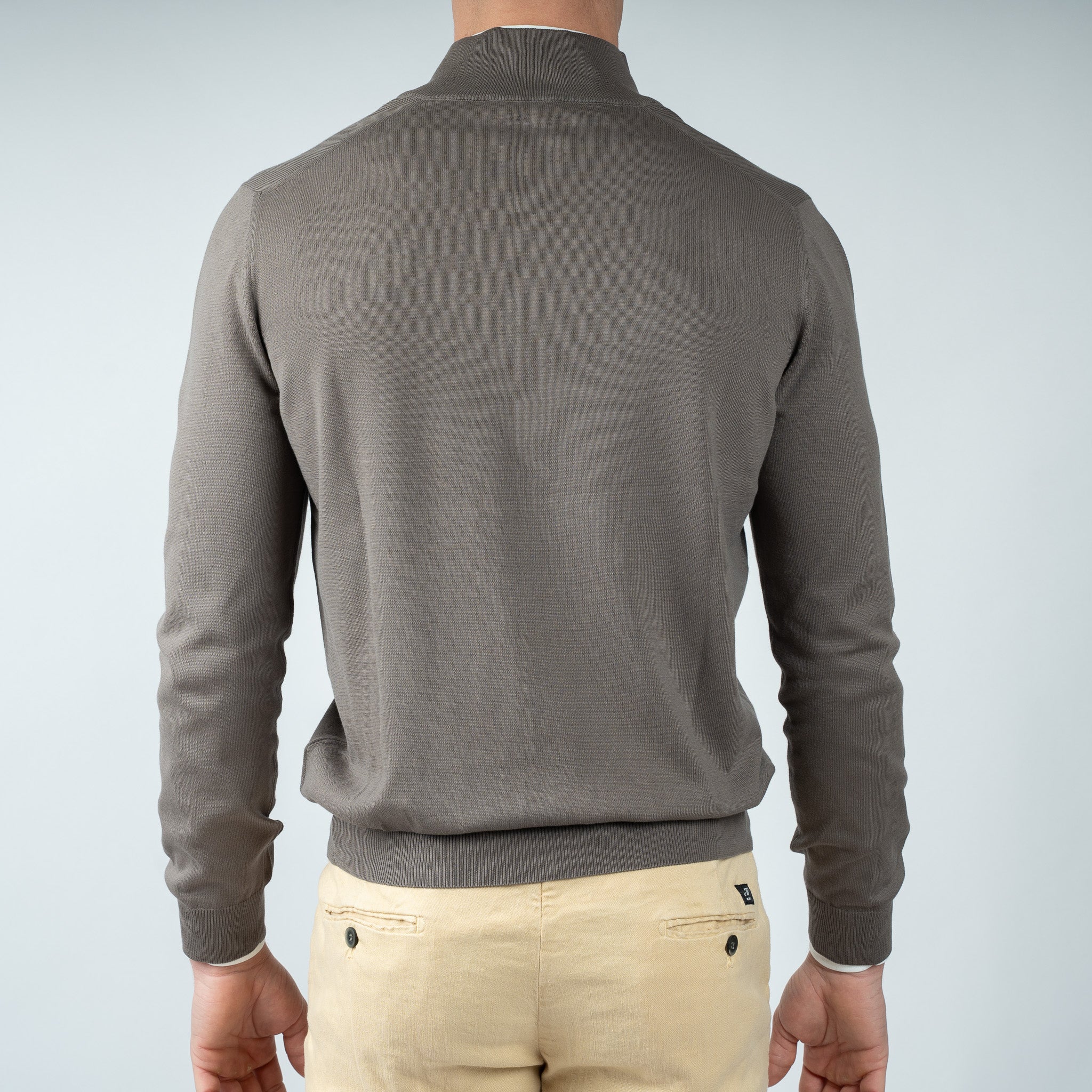 Gran Sasso Gebreid Vest Taupe | Pure Cotton