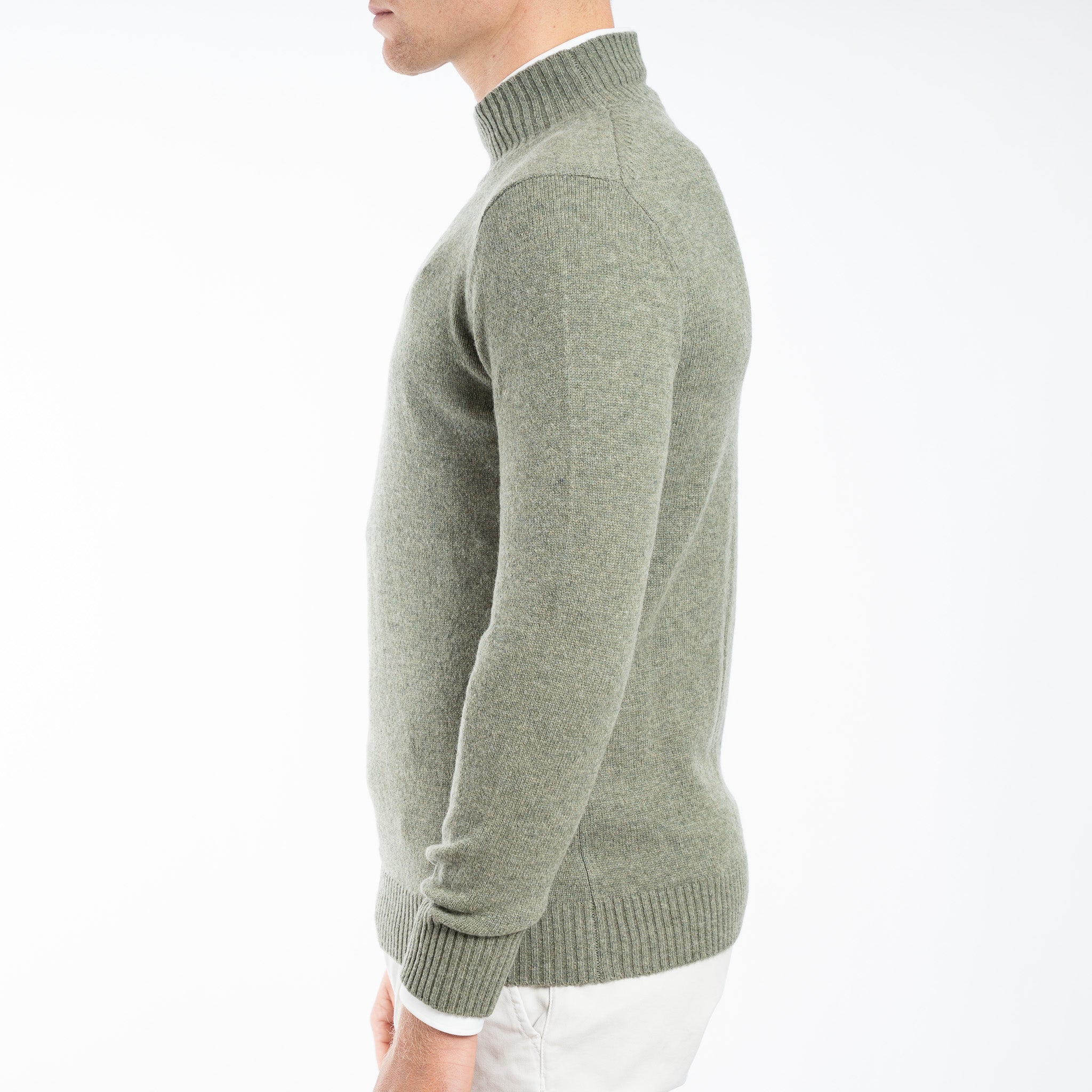 SEVEN DIALS Gebreide Turtleneck Trui Groen | Emsley