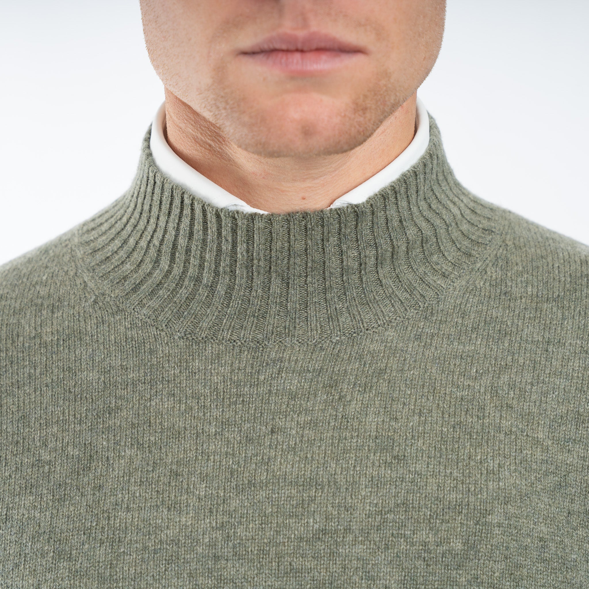 SEVEN DIALS Gebreide Turtleneck Trui Groen | Emsley