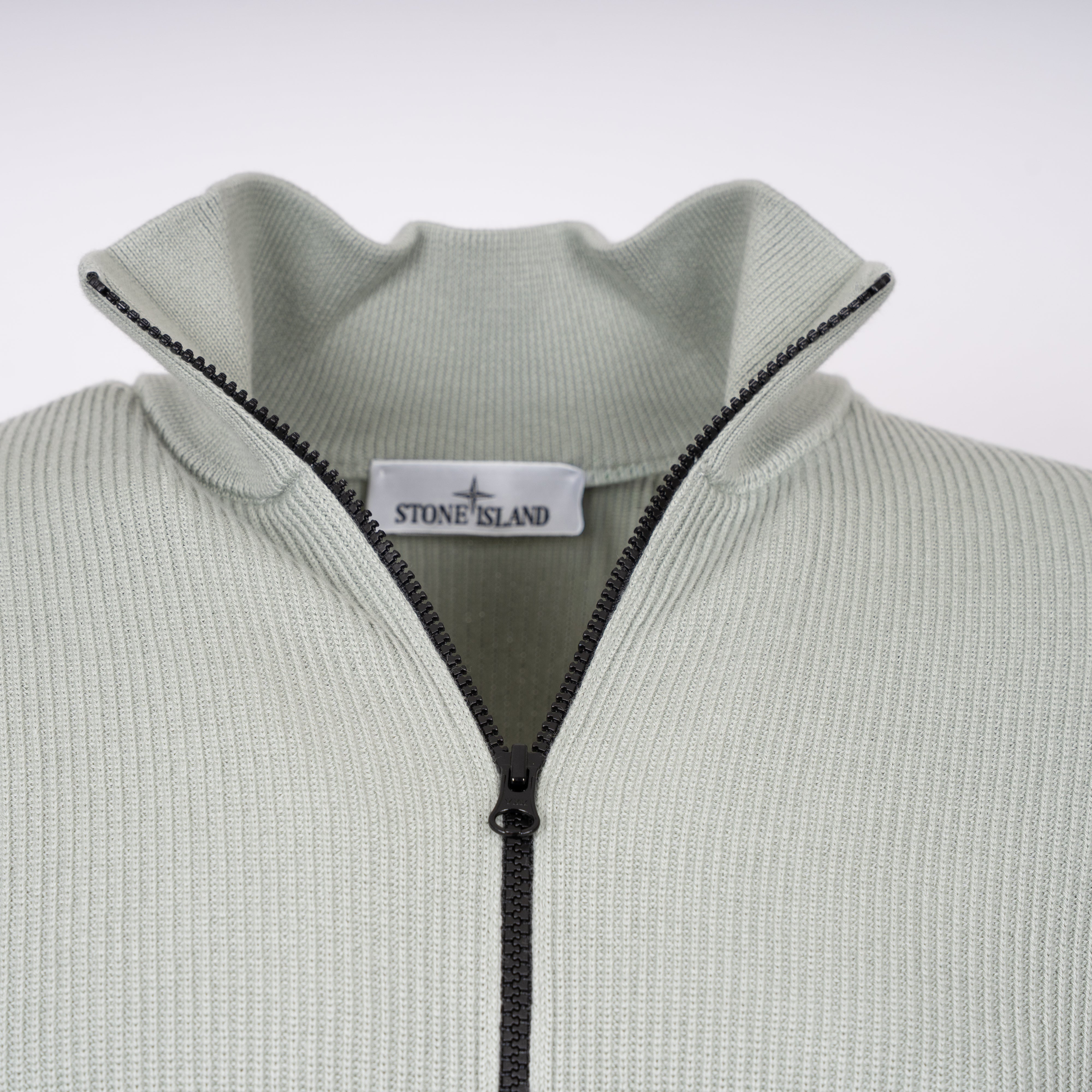 Stone Island Gebreid Vest Lichtgroen | Soft Organic Cotton