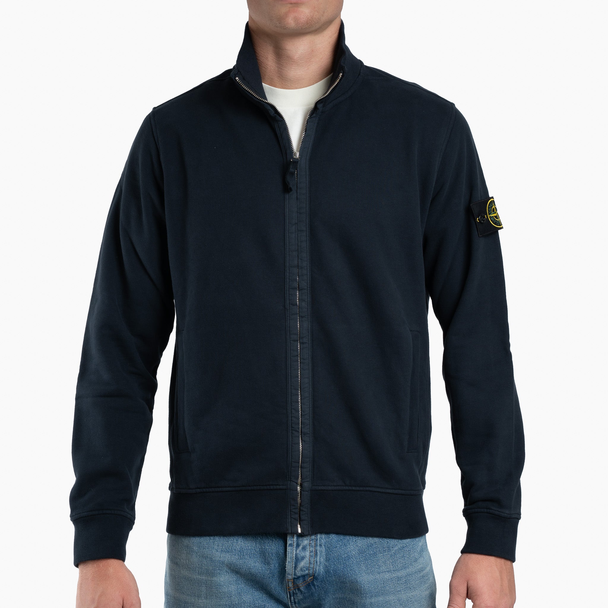 Stone Island Vest Blauw | Brushed Organic Cotton