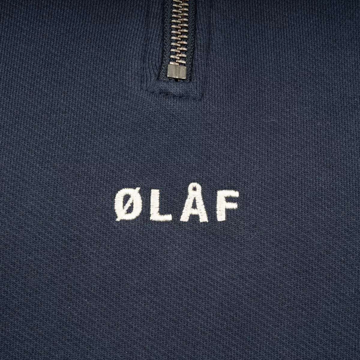 Olaf Sweater met Rits Donkerblauw | Block Zip Mockneck