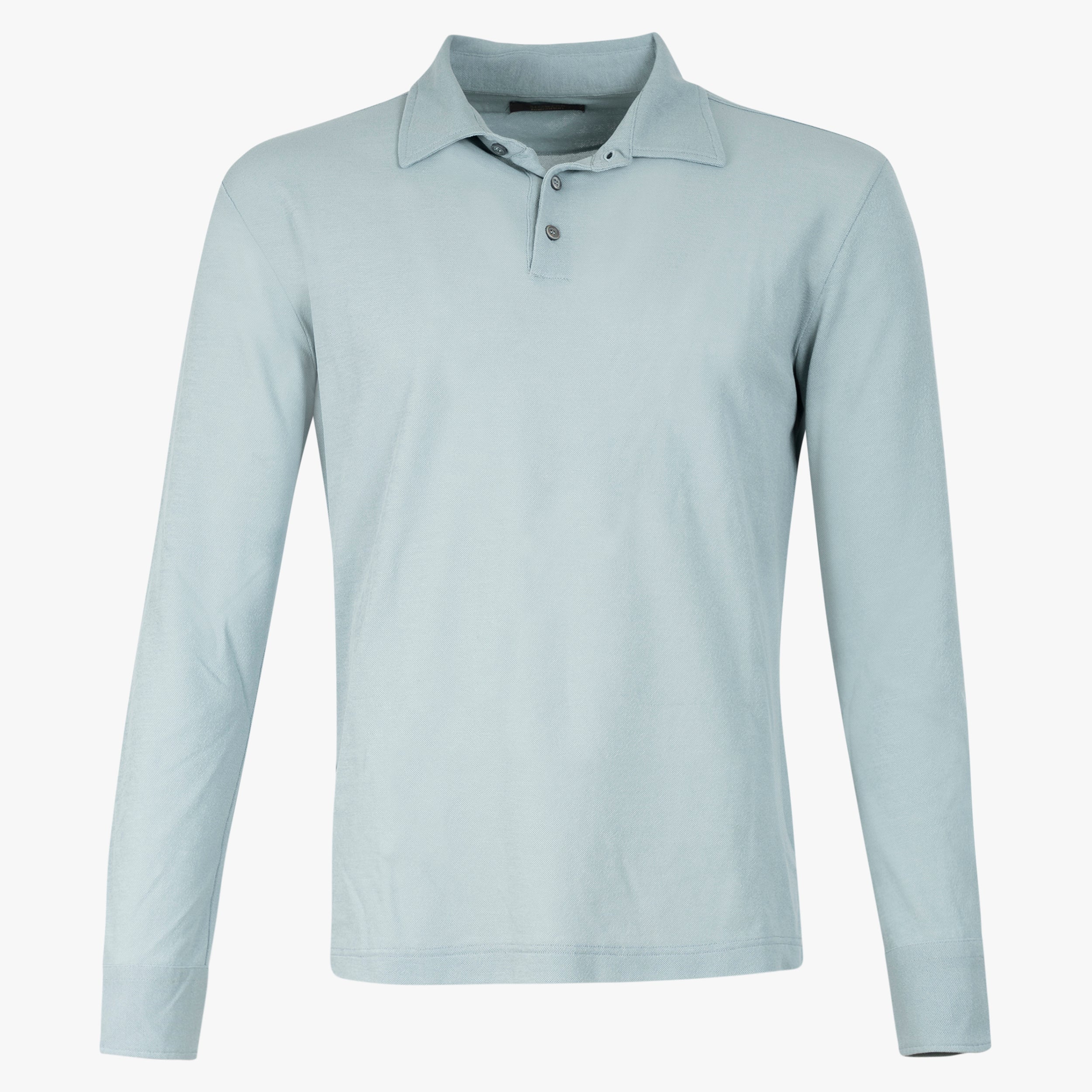 Zanone Polo Lange Mouw Lichtblauw | IceCotton