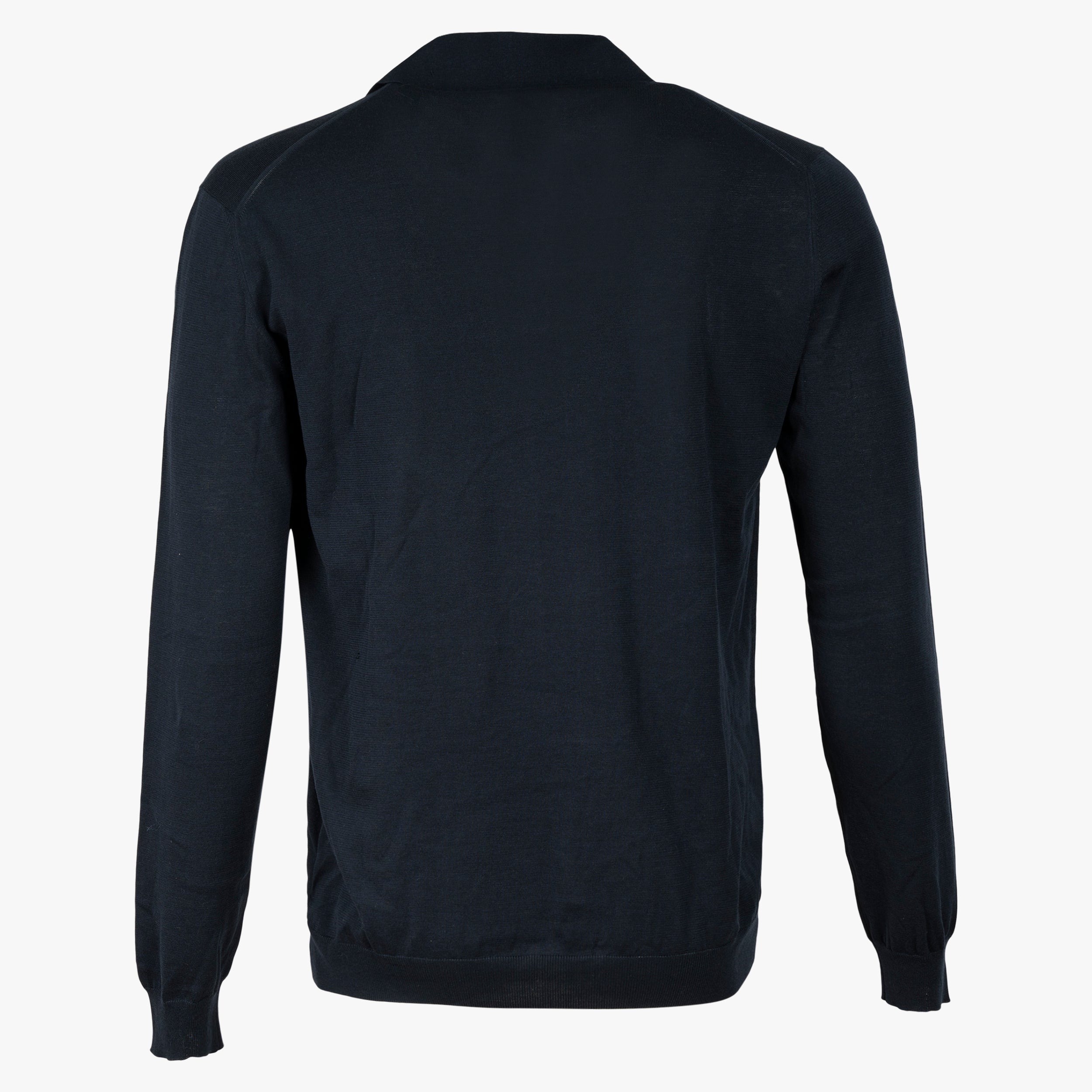 Zanone Polo Lange Mouw Blauw | Cotton & Silk