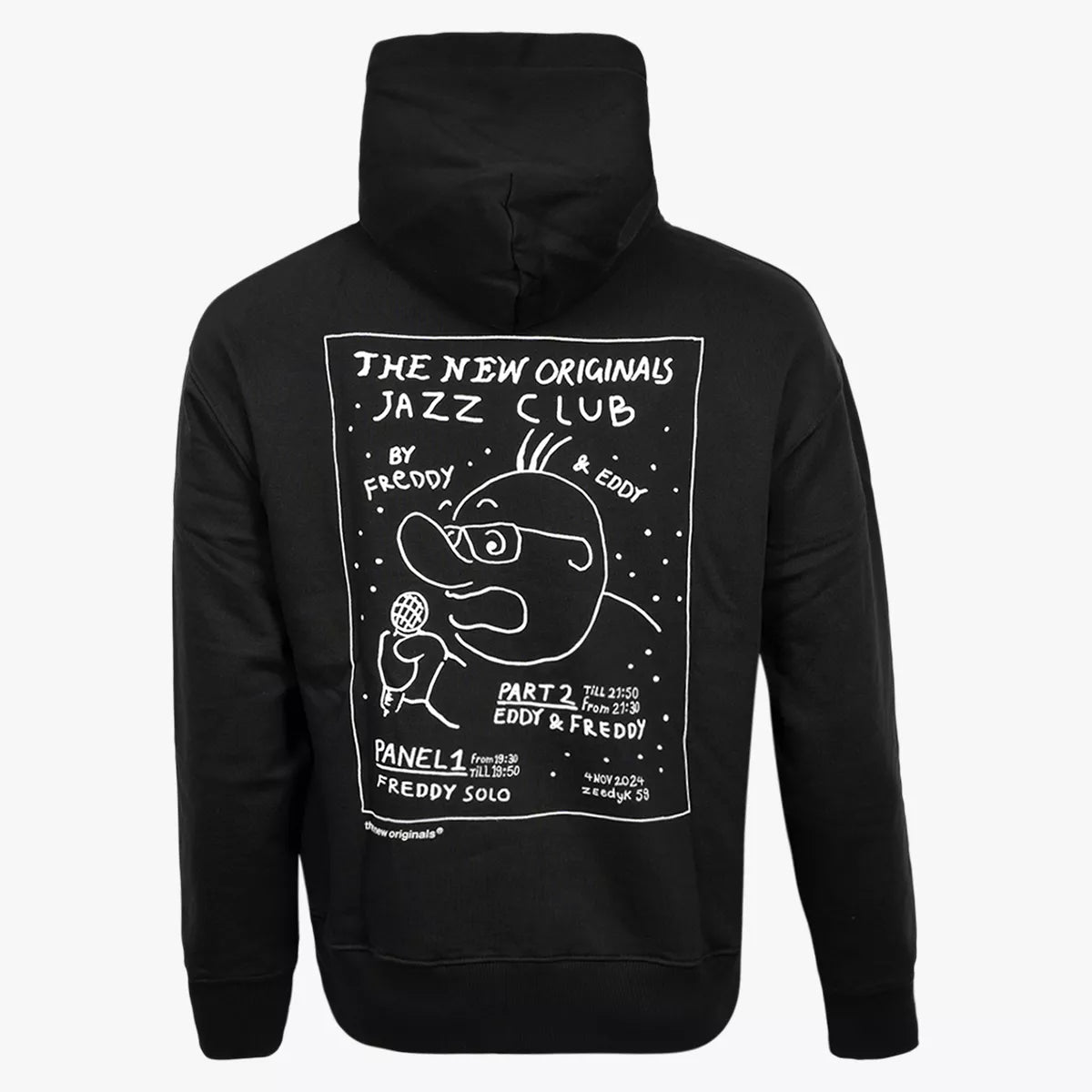 The New Originals Hoodie met Backprint Zwart | Freddy Poster Hoodie