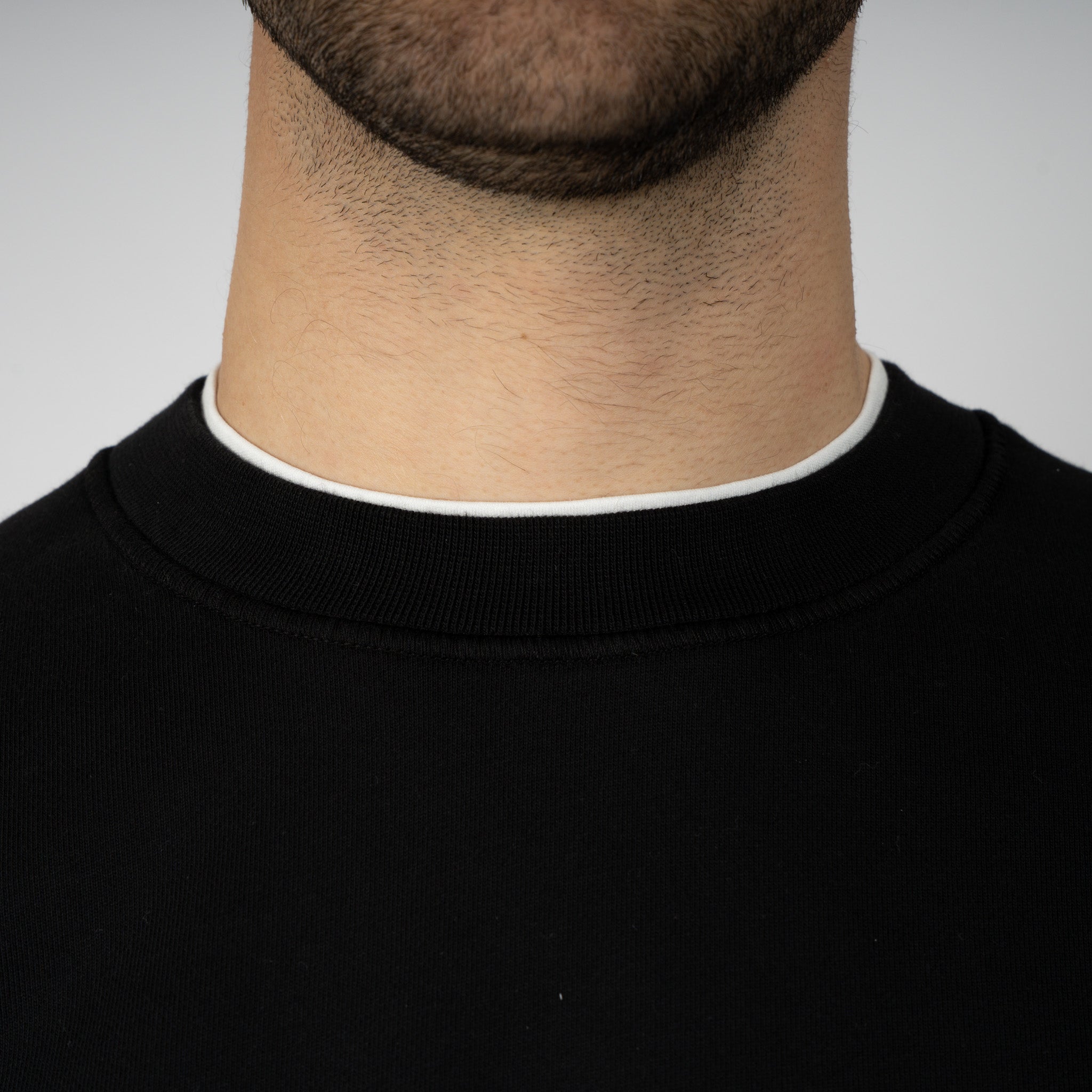 Stone Island Sweater Zwart | Cotton Fleece