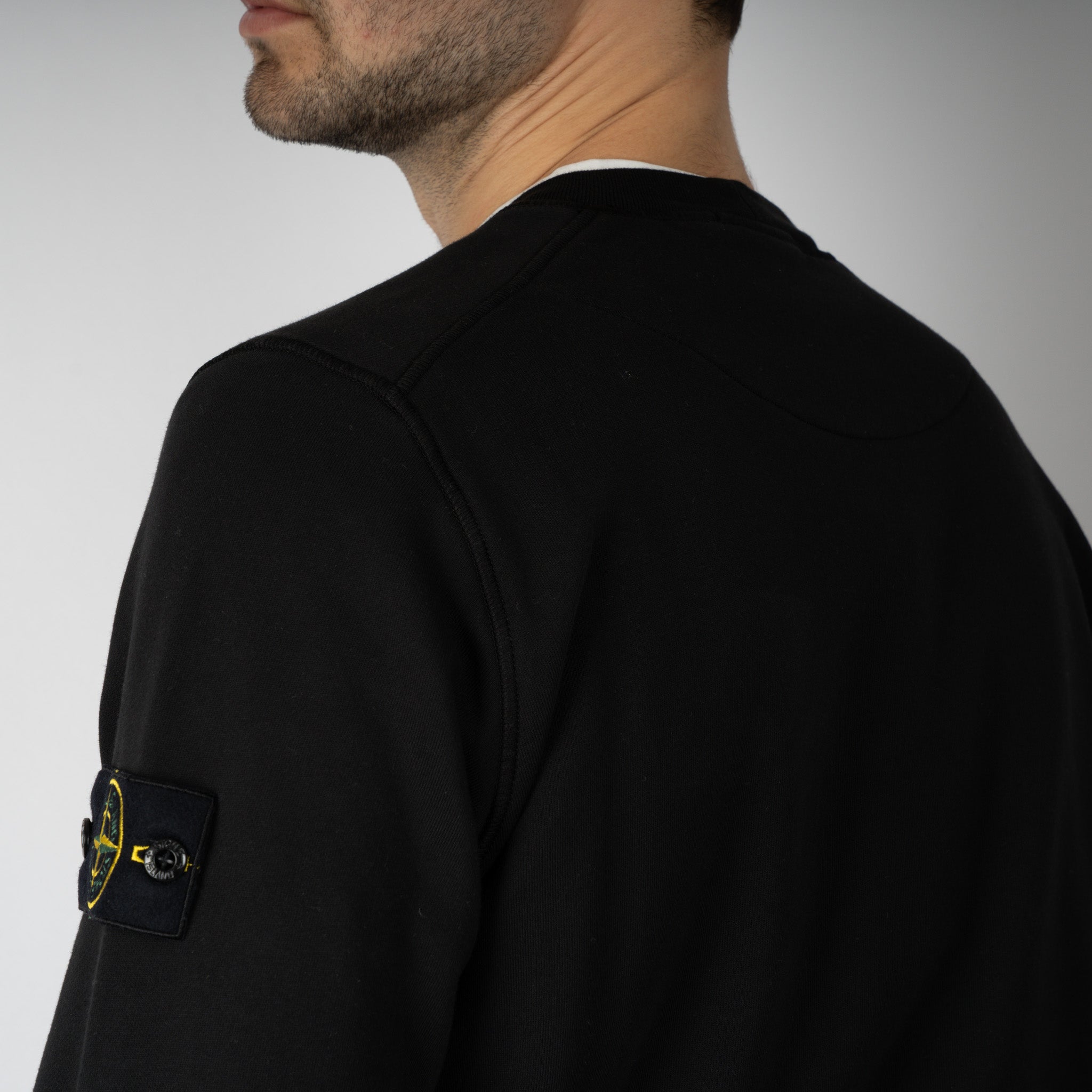 Stone Island Sweater Zwart | Cotton Fleece