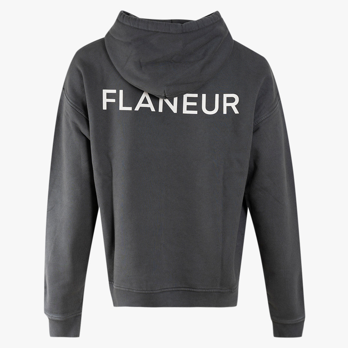 Flaneur Hoodie Zwart | Double Logo Washed Hoodie