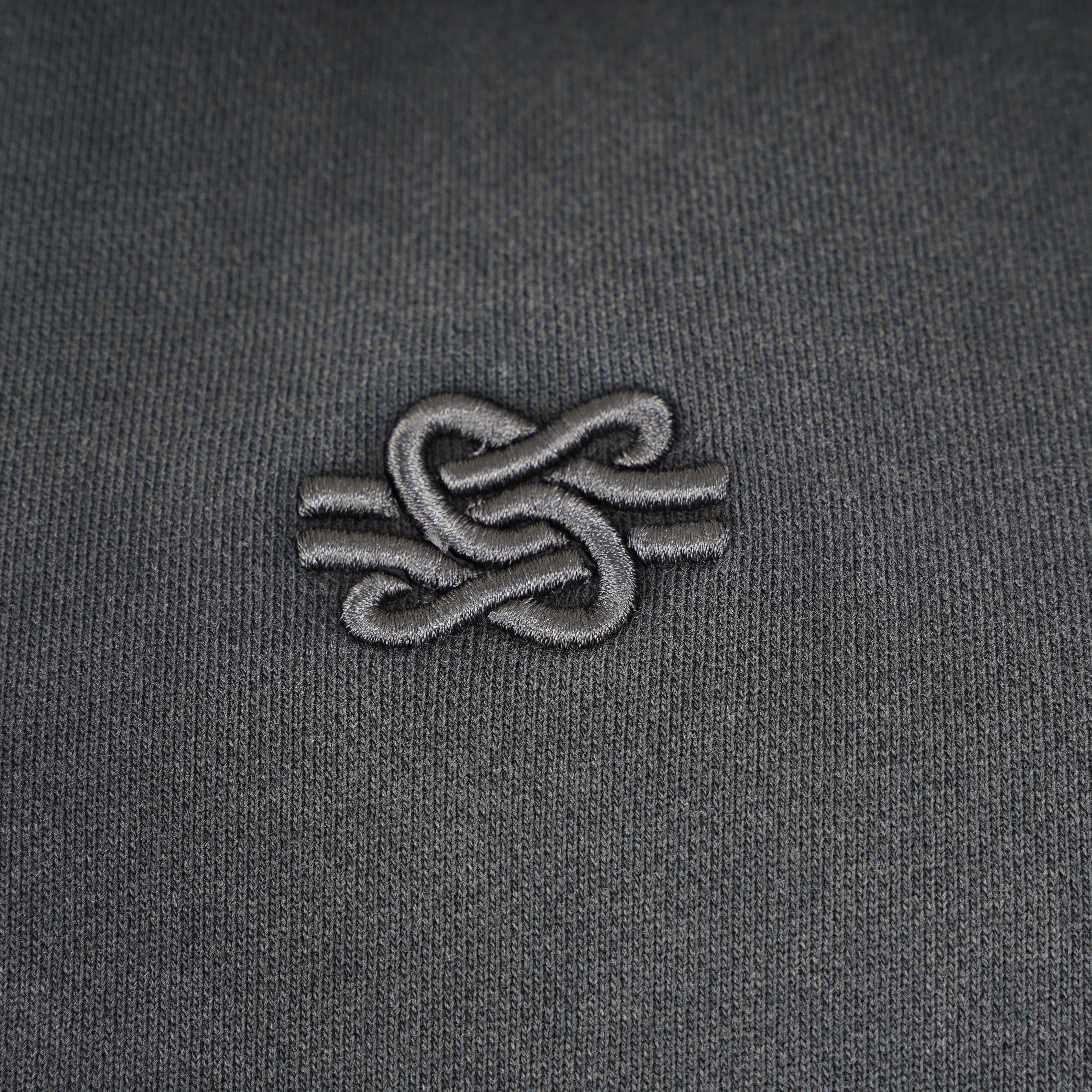 Filling Pieces Hoodie Verwassen Zwart | Boxy Embroidered