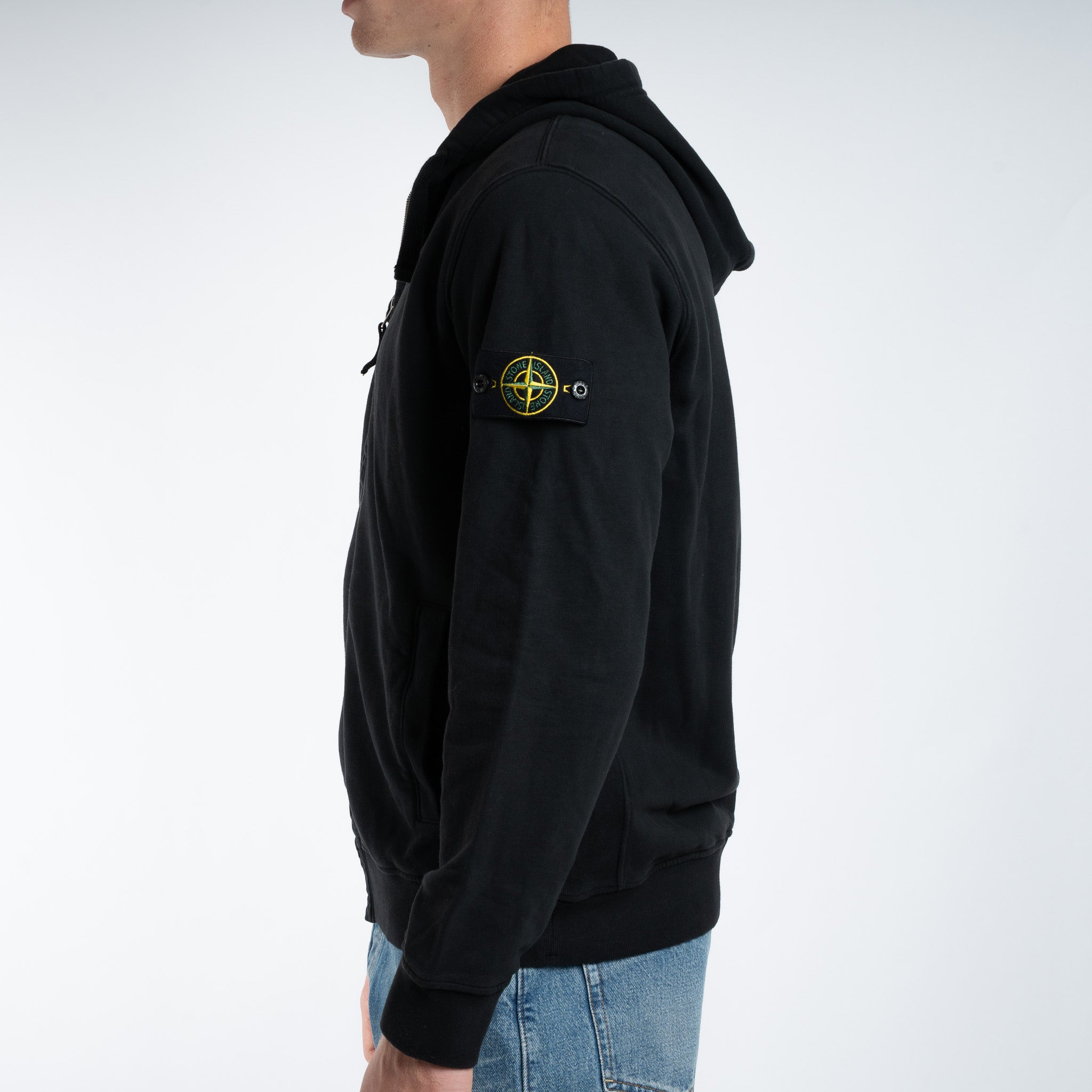 Stone Island Vest Zwart | Brushed Organic Cotton