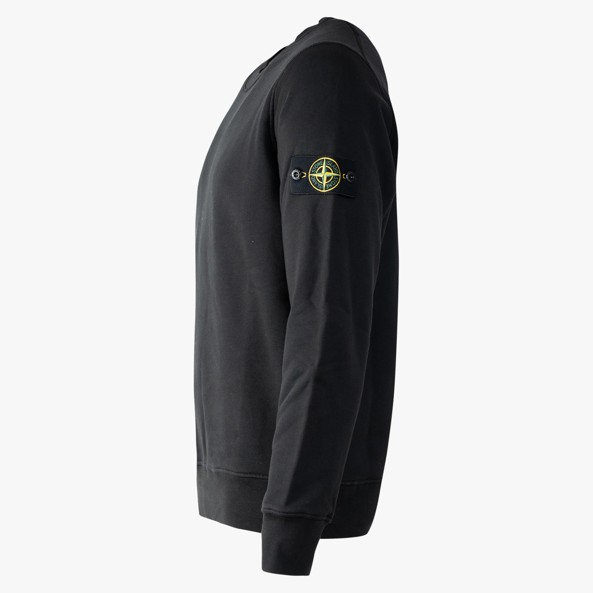Stone Island Sweater Zwart | Cotton Fleece