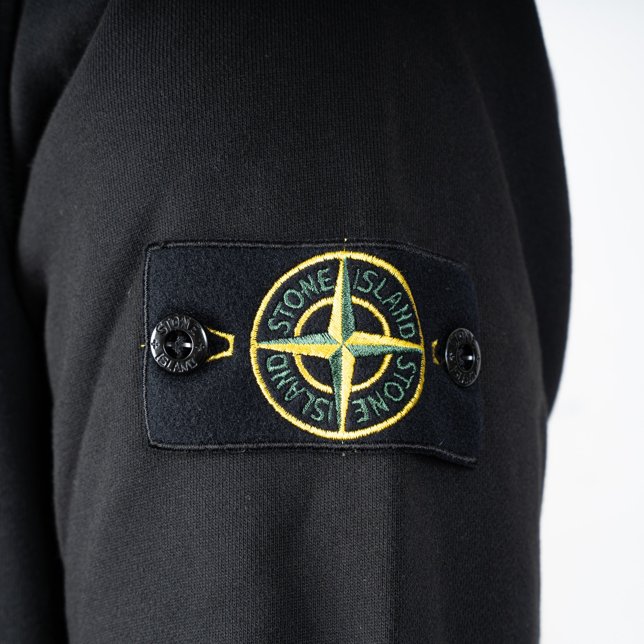 Stone Island Sweater Zwart | Cotton Fleece