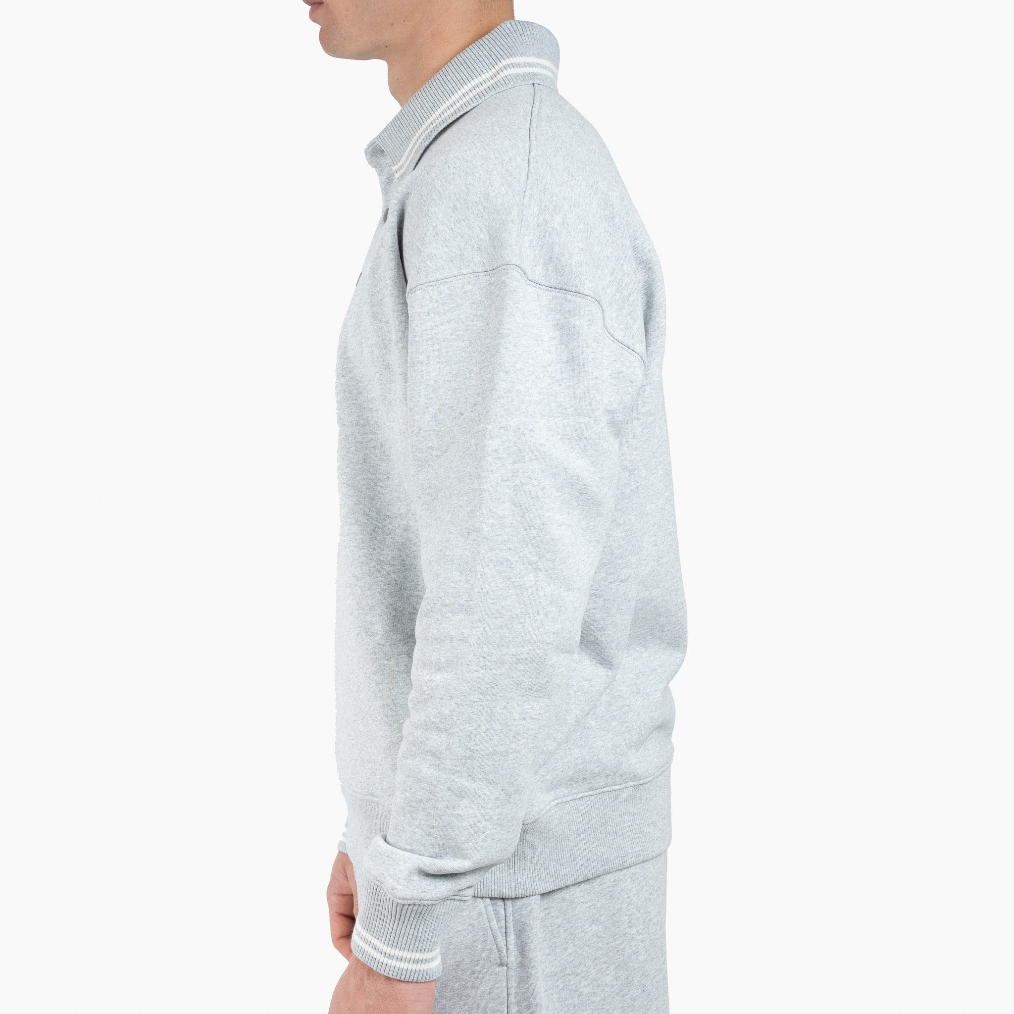 Olaf Polo Sweater Grijs | Tipping Detail Oversized